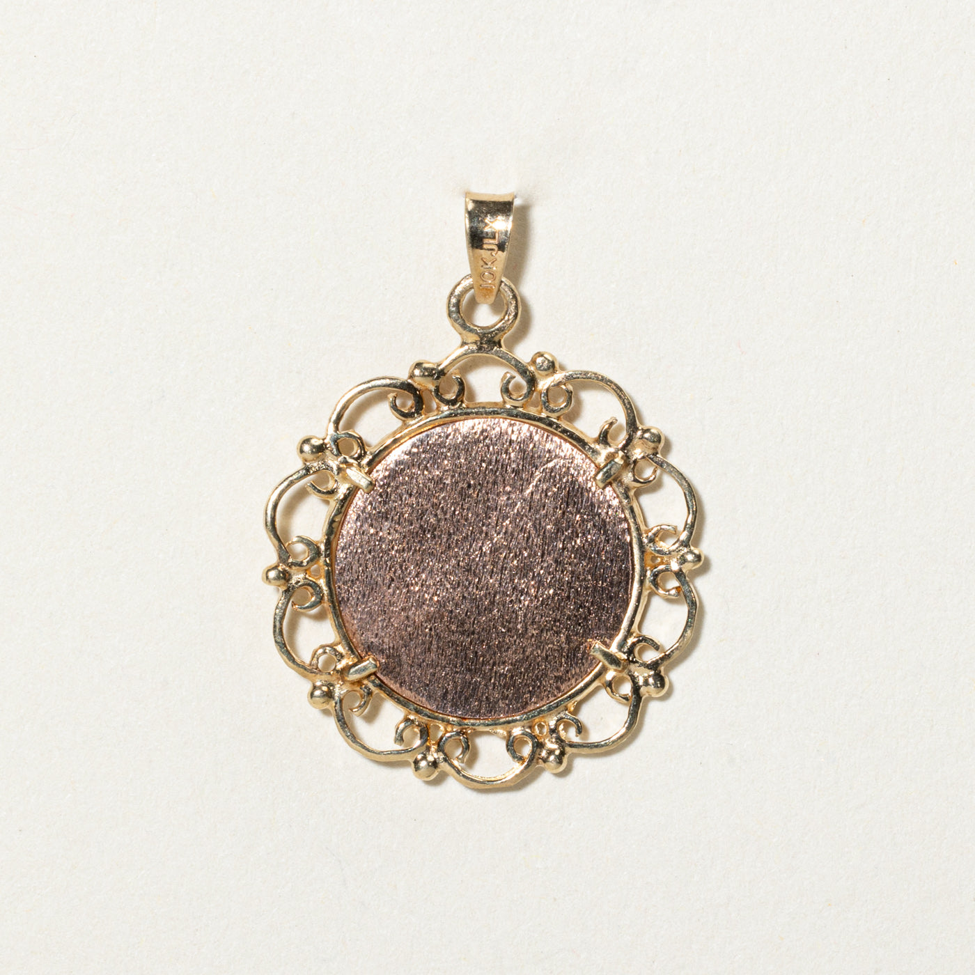 10k Two Tone Gold First Communion Pendant