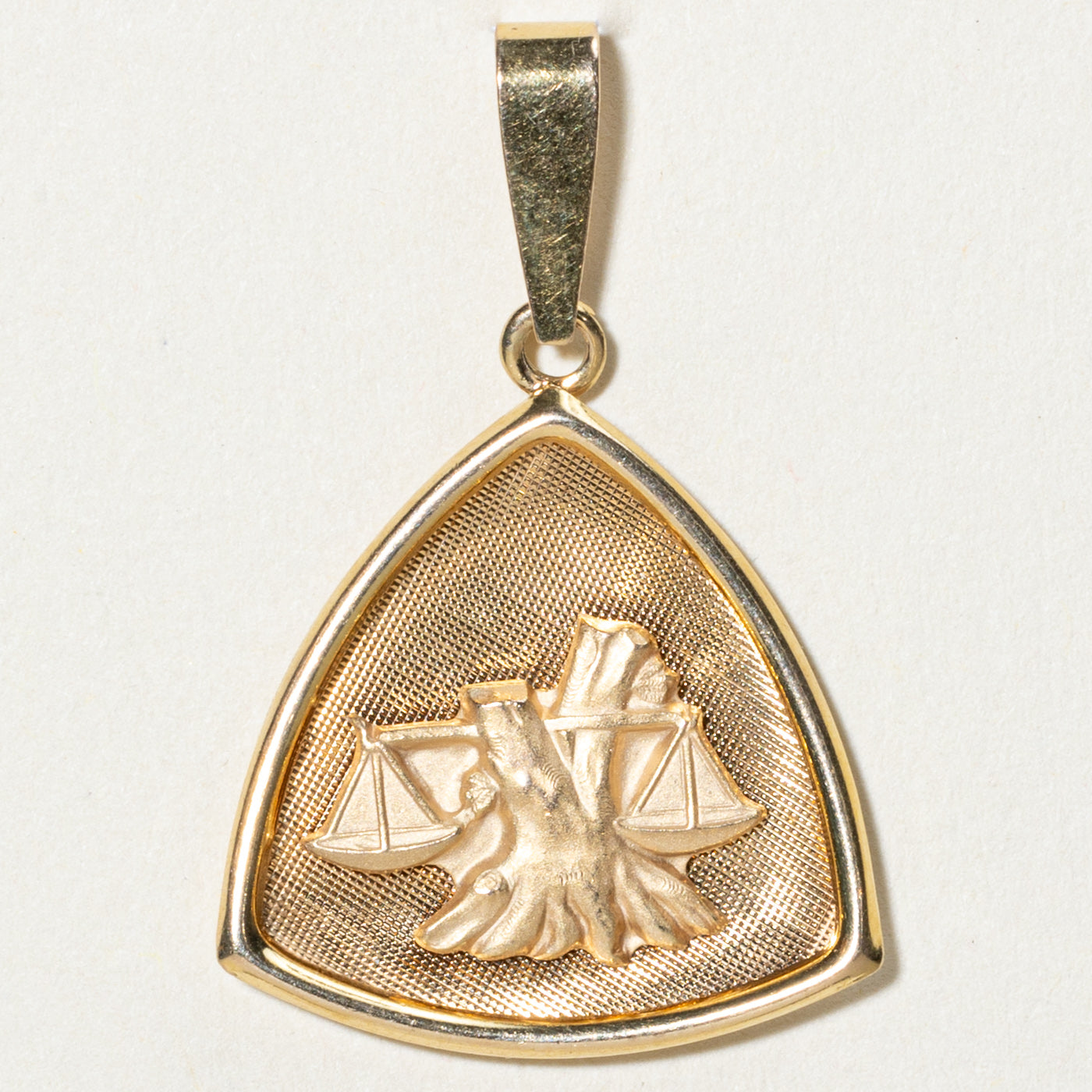 10k Yellow Gold Libra Zodiac Pendant