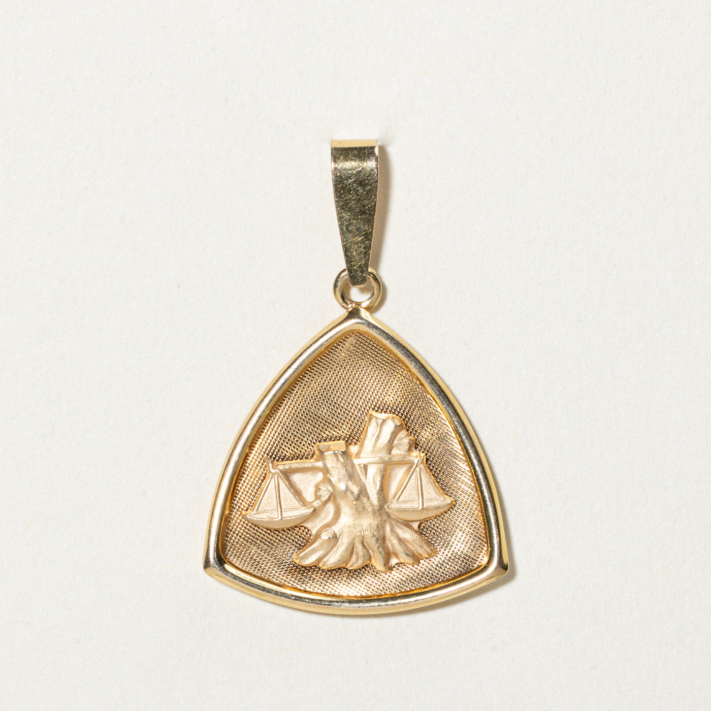 10k Yellow Gold Libra Zodiac Pendant