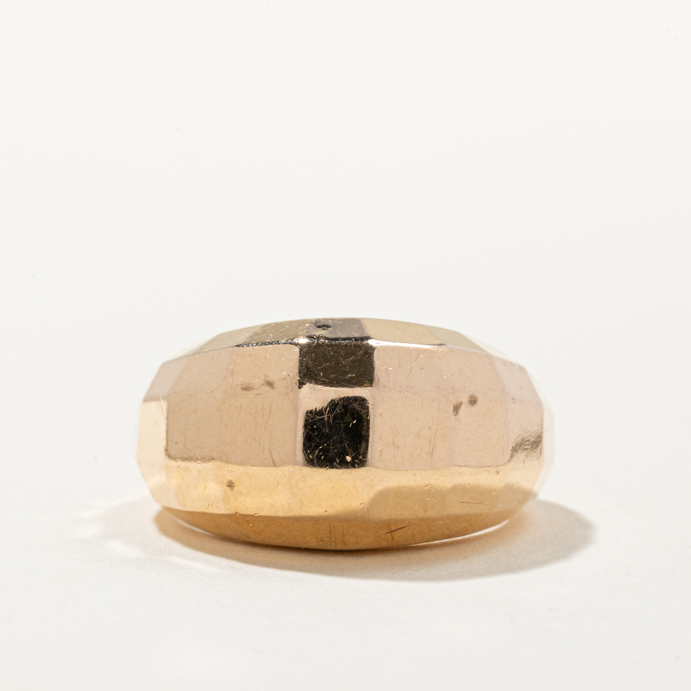 16k Yellow Gold Geometric Dome Ring | SZ 7.5 |