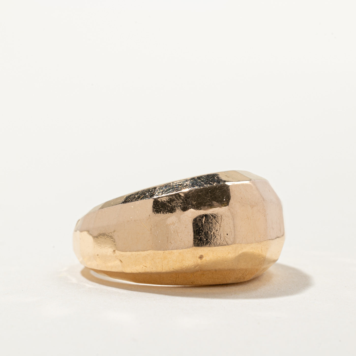 16k Yellow Gold Geometric Dome Ring | SZ 7.5 |