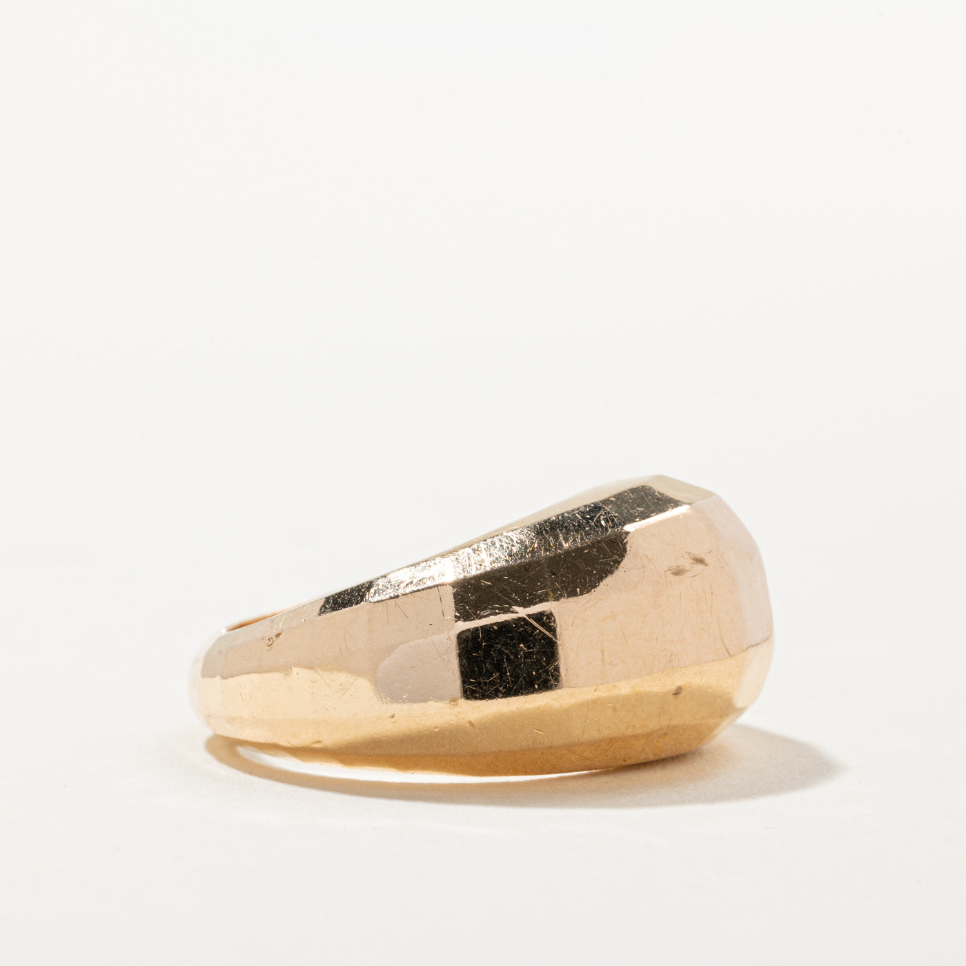 16k Yellow Gold Geometric Dome Ring | SZ 7.5 |