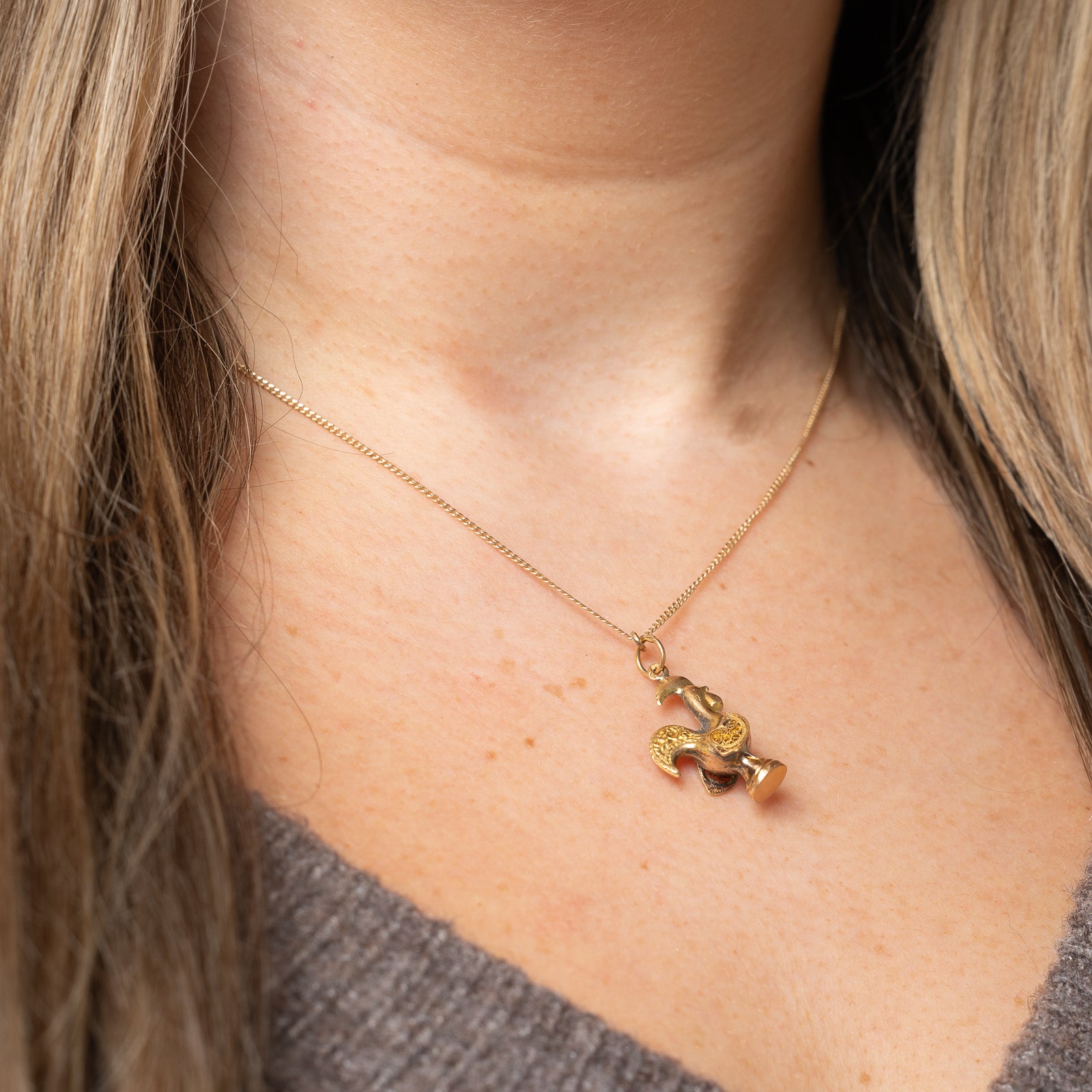 19k Yellow Gold Rooster Charm |