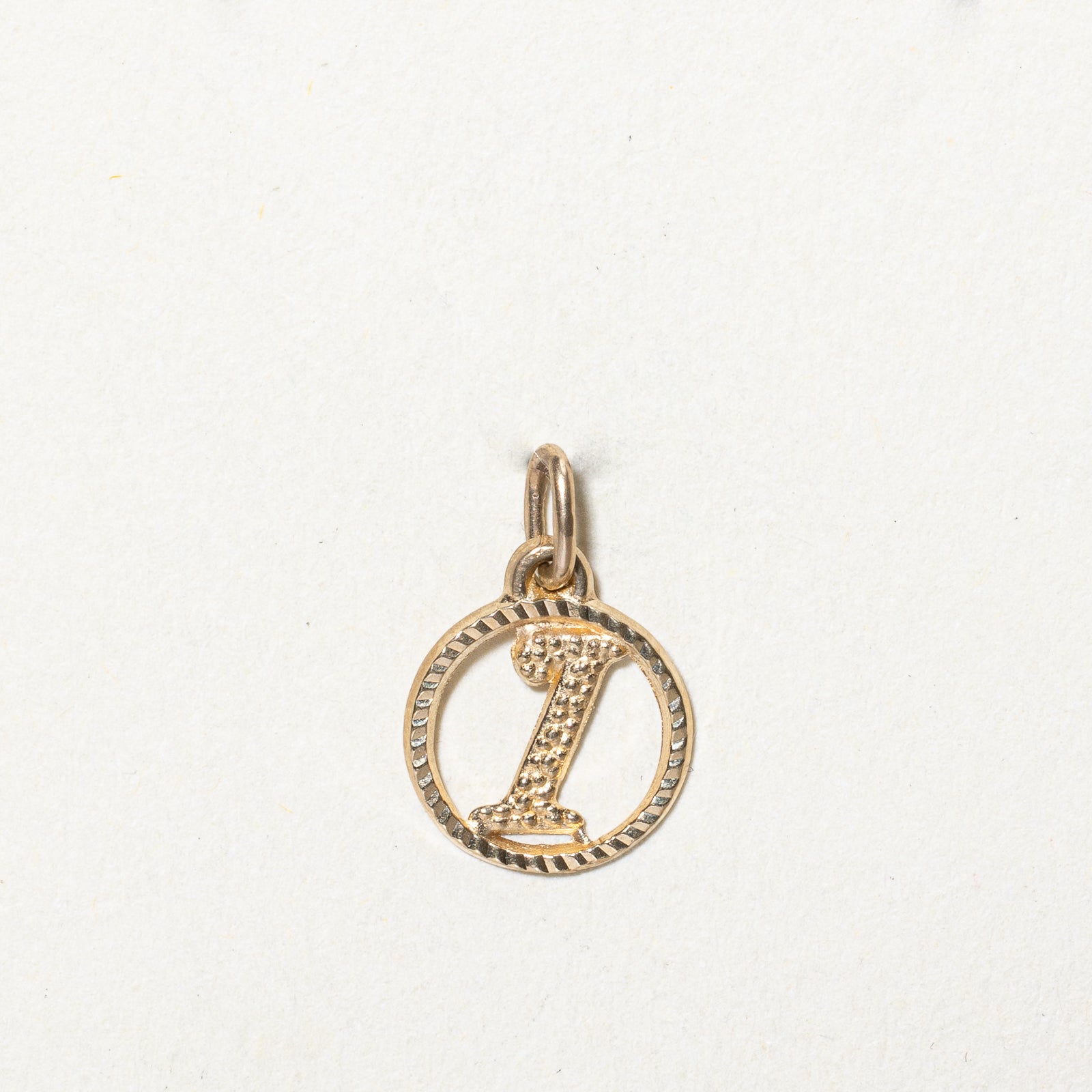 10k Yellow Gold '1' Charm |