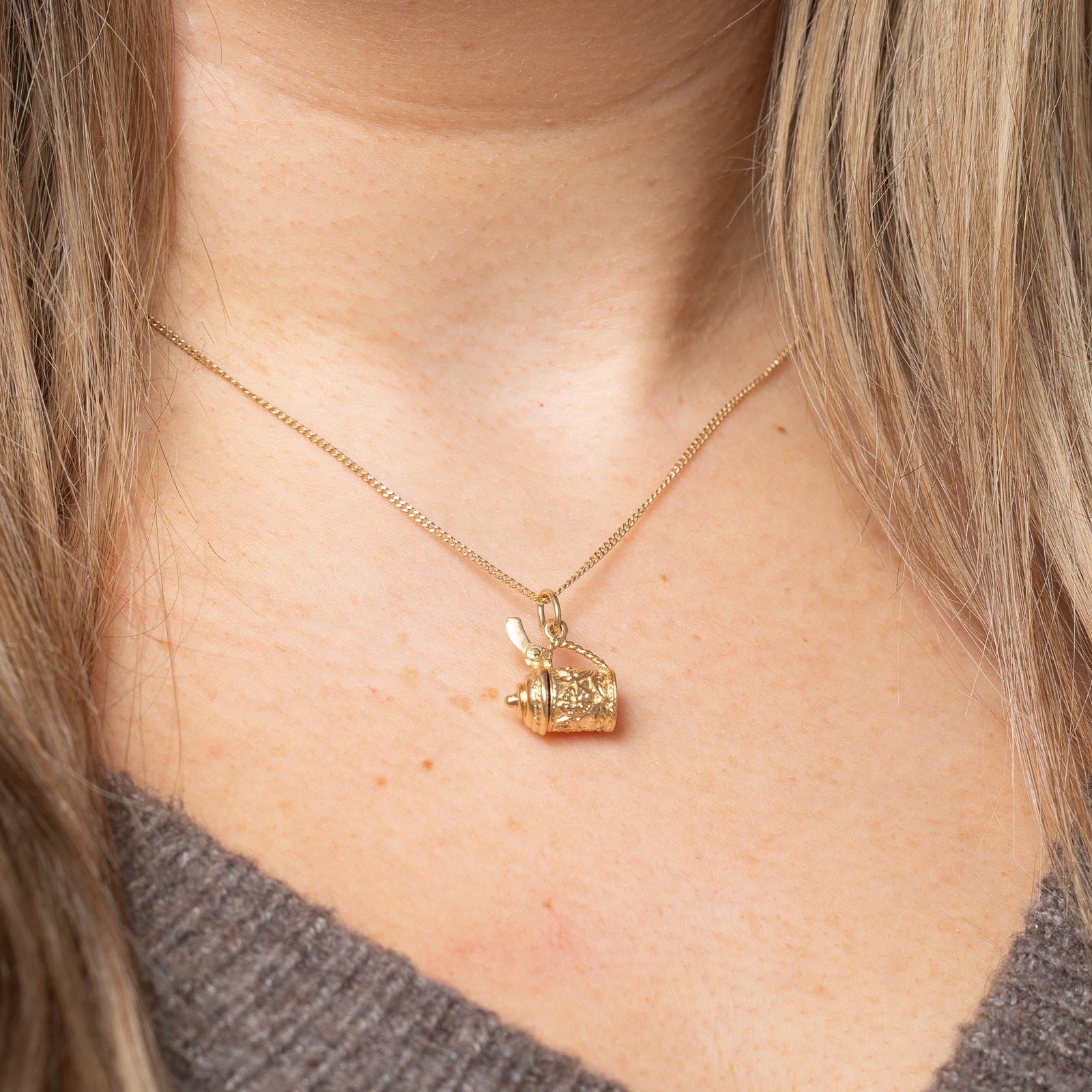 10k Yellow Gold Vintage Beer Stein Charm |