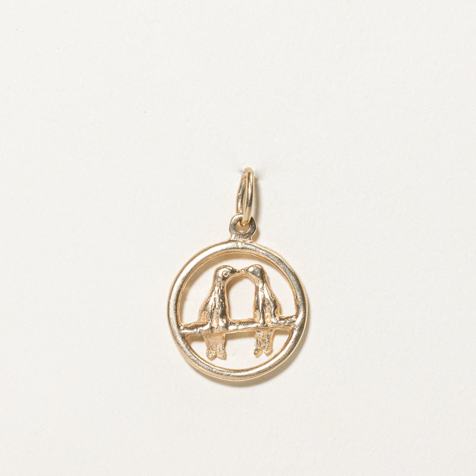 Breloque oiseau amoureux en or jaune 10 carats |
