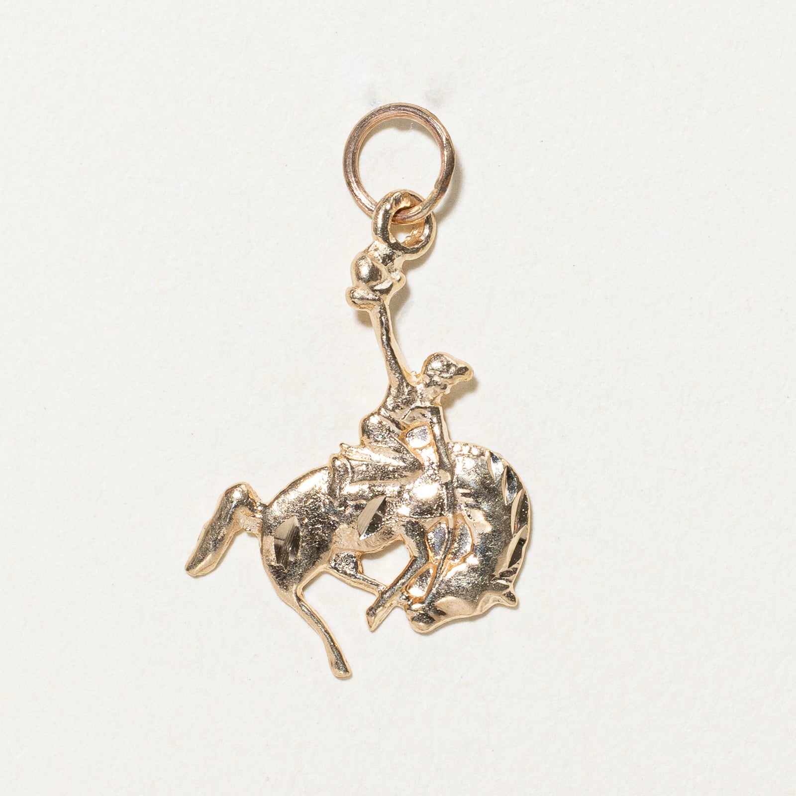 10k Yellow Gold Horse Jockey Charm |