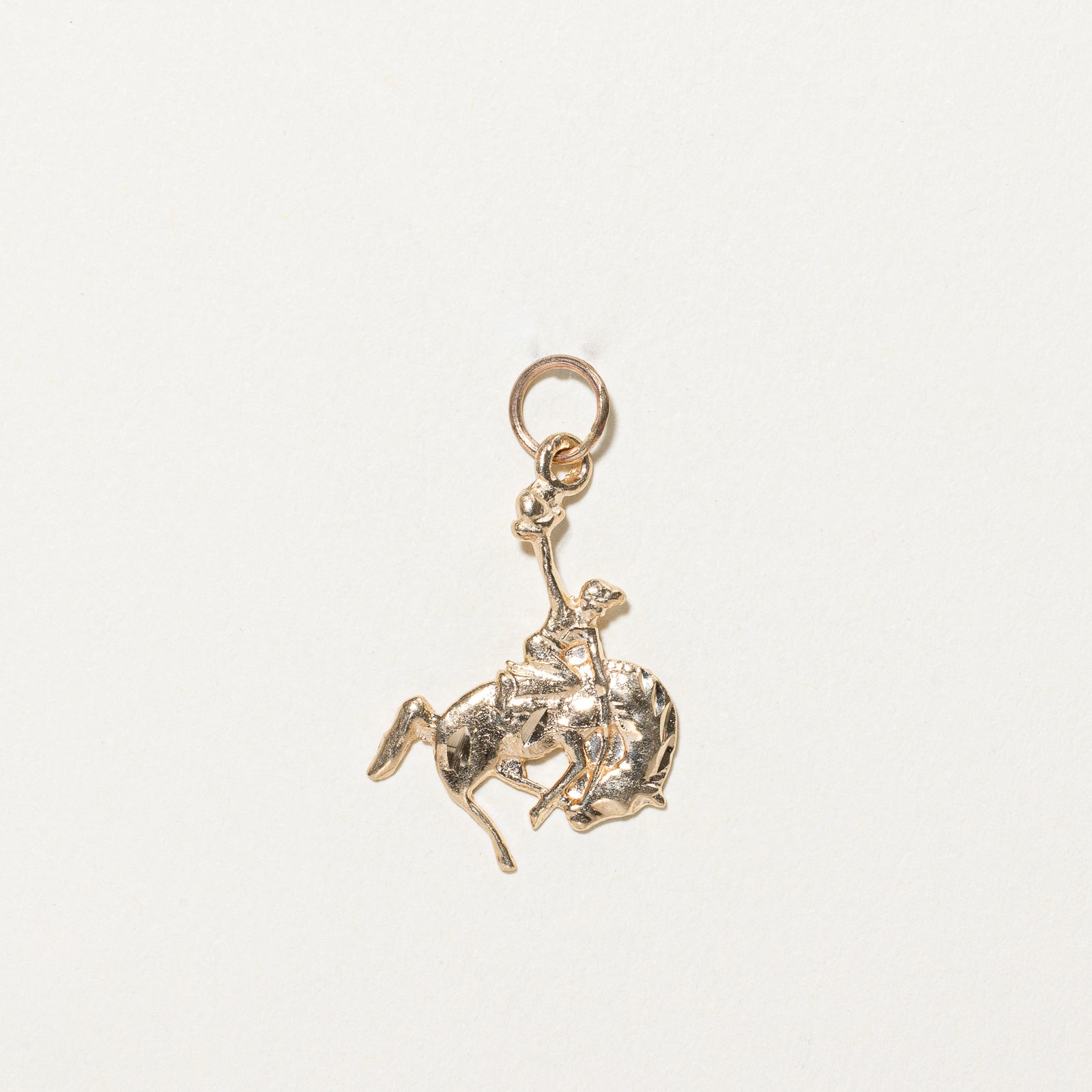 10k Yellow Gold Horse Jockey Charm |