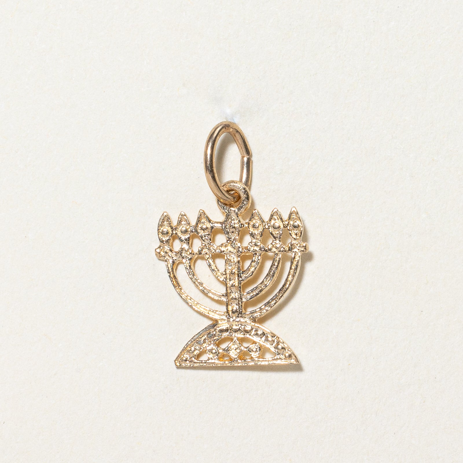 10k Yellow Gold Hanukkah Menorah Charm |