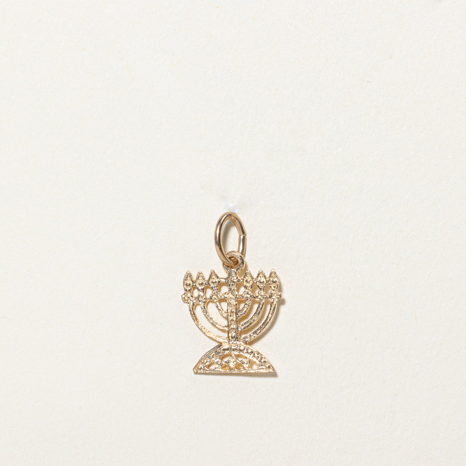 10k Yellow Gold Hanukkah Menorah Charm |