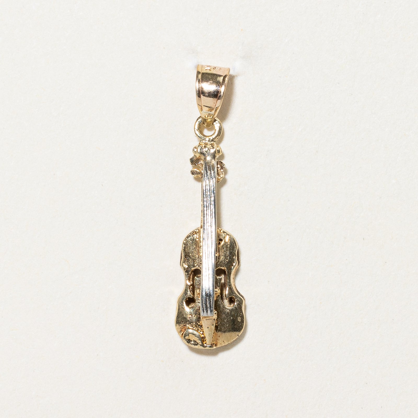 14k Yellow Gold Violin Pendant |