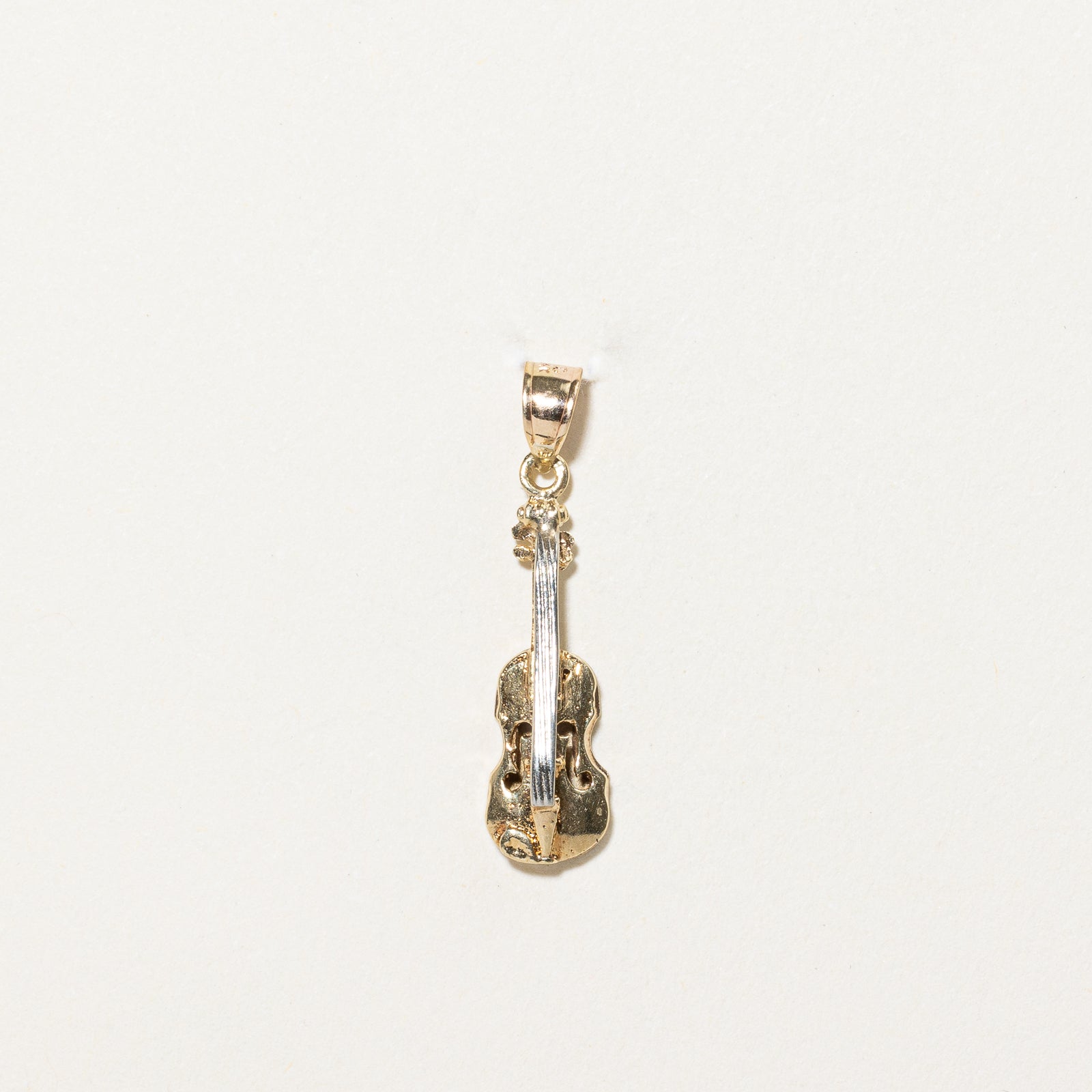 14k Yellow Gold Violin Pendant |