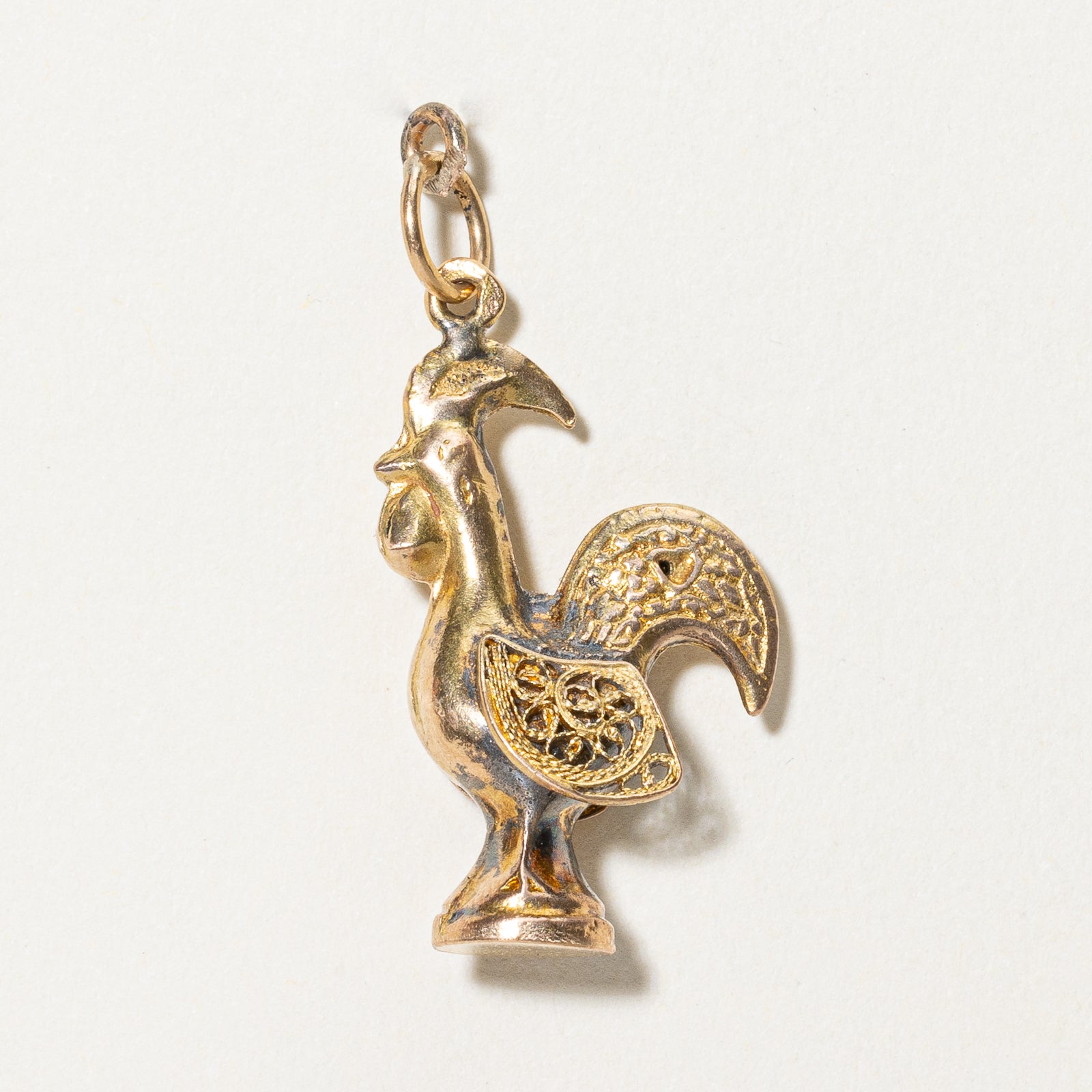 19k Yellow Gold Rooster Charm |