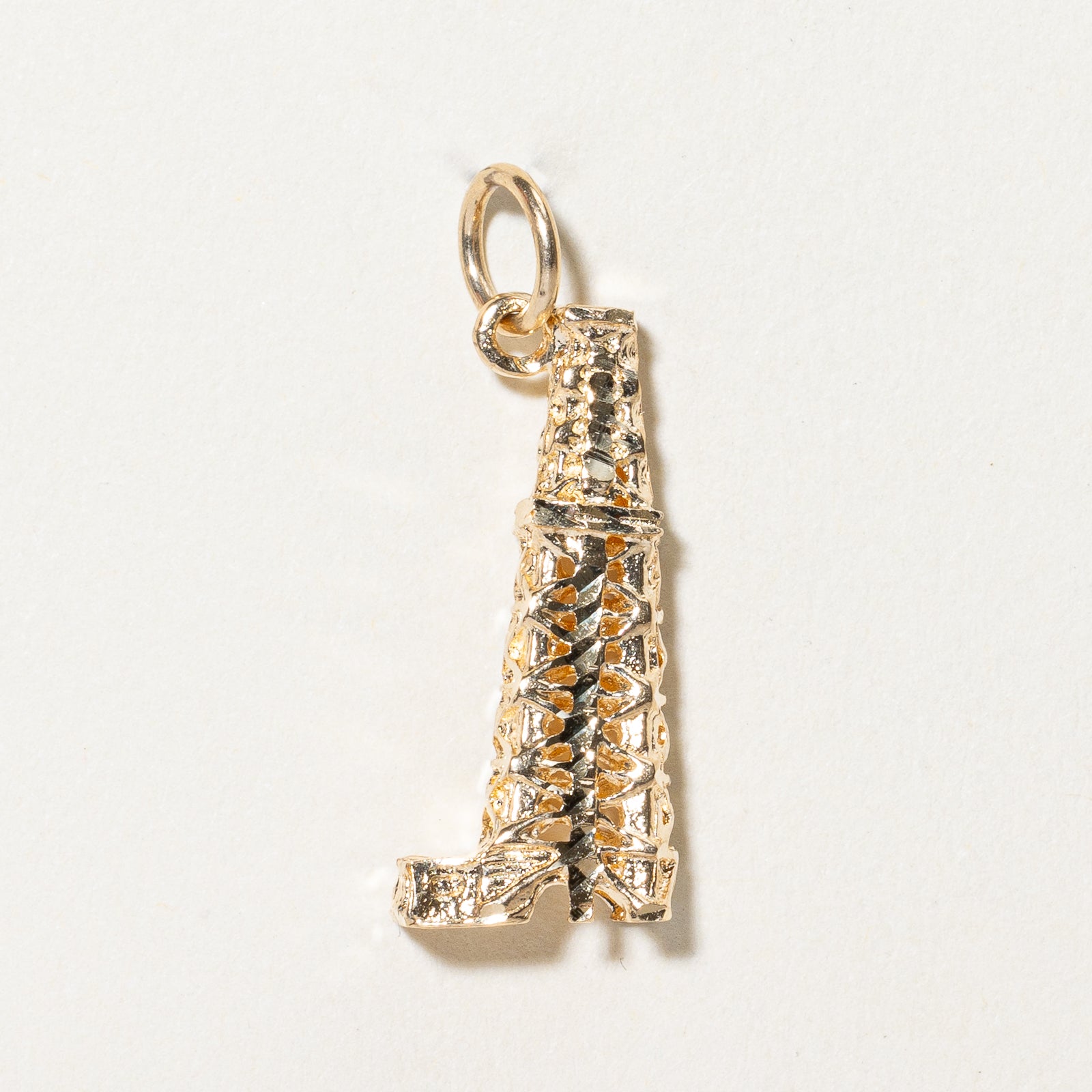 10k Yellow Gold Tower Charm |