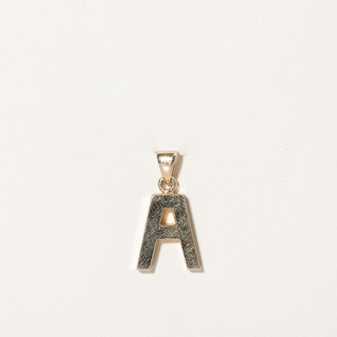 14k Yellow Gold 'A' Initial Pendant