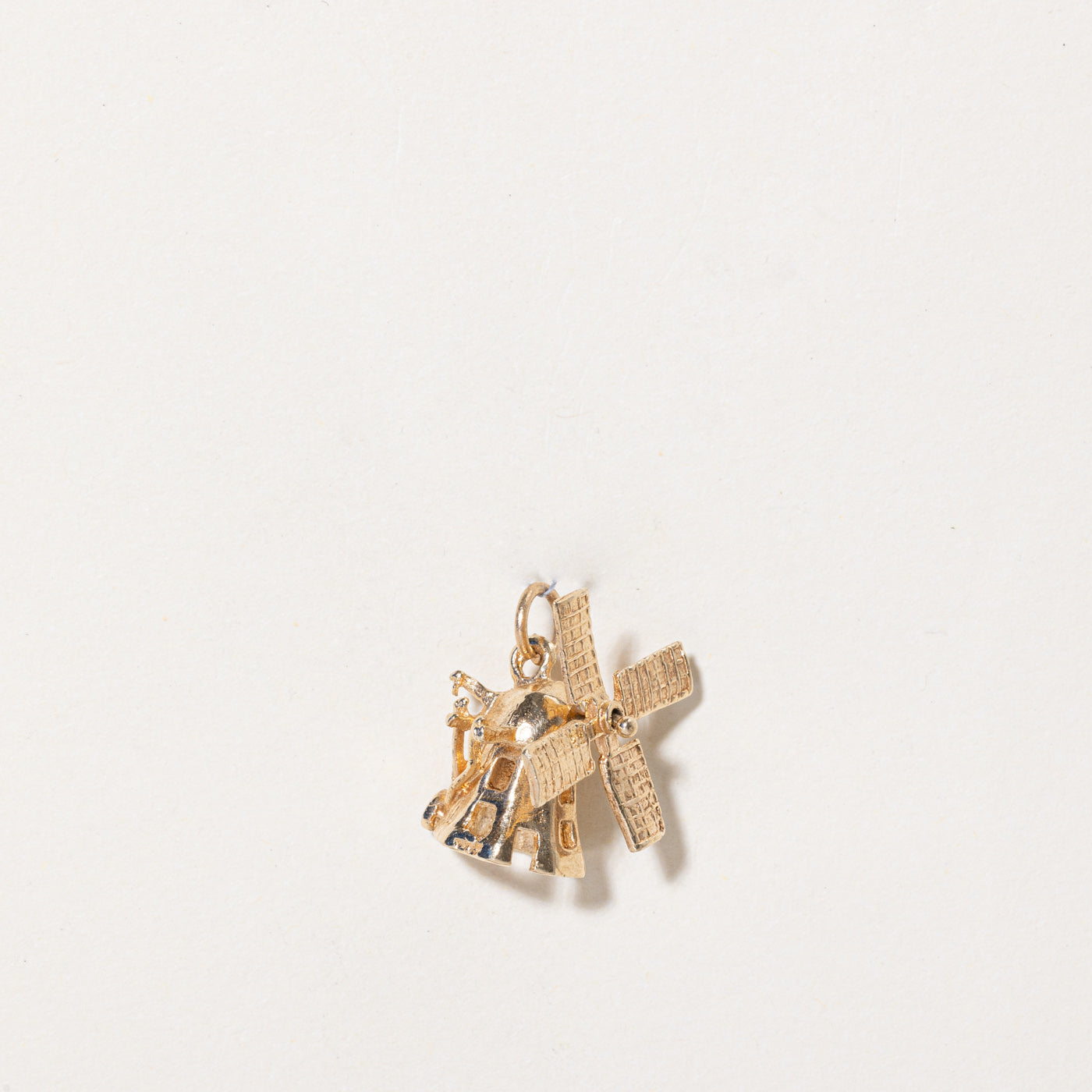 14k Yellow Gold Windmill Charm