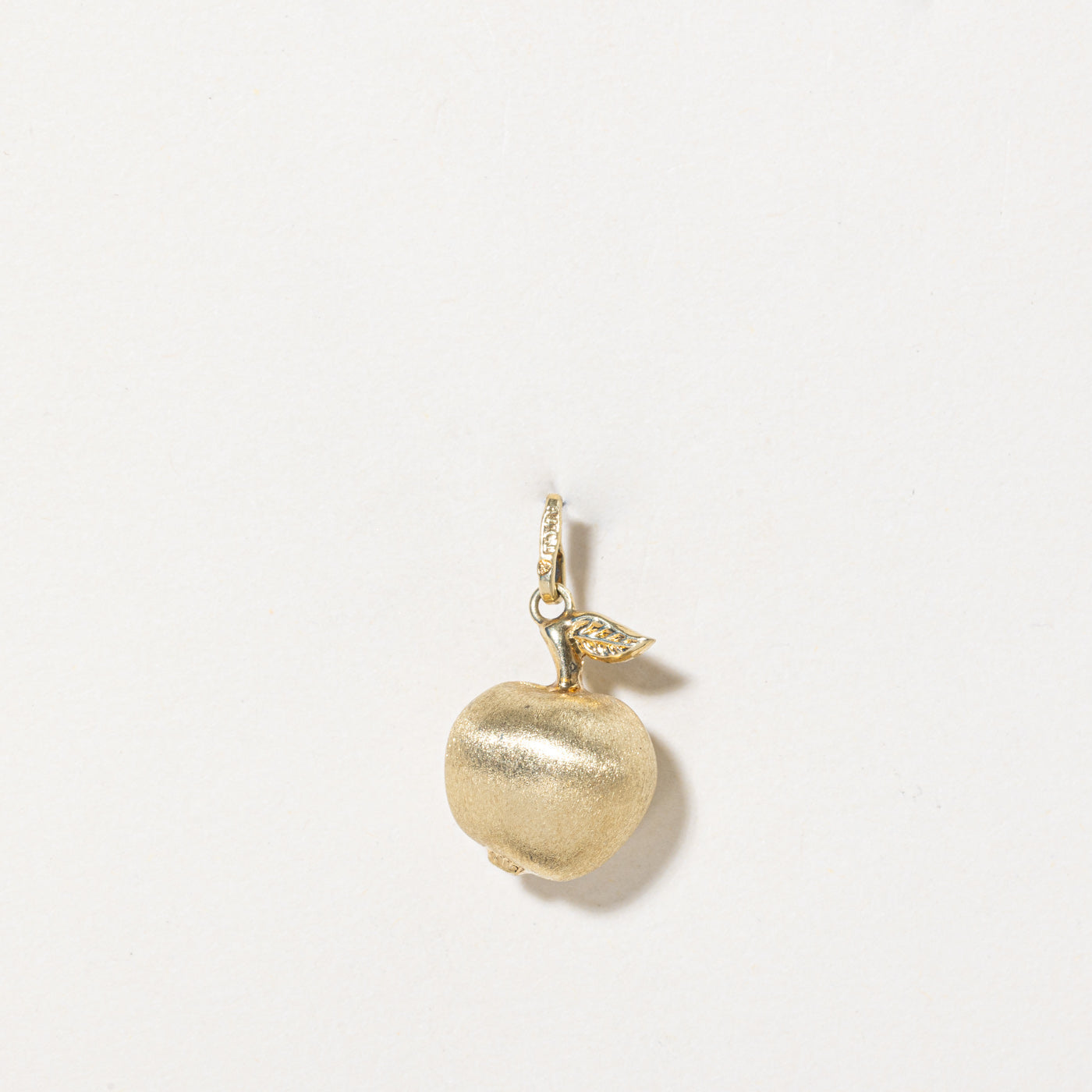 14k Yellow Gold Apple Charm