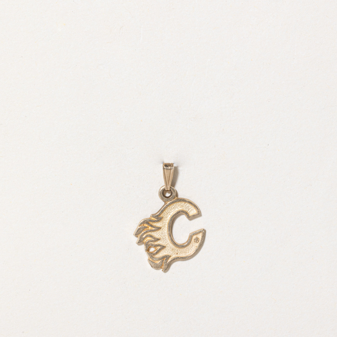 10k Yellow Gold Calgary Flames Charm