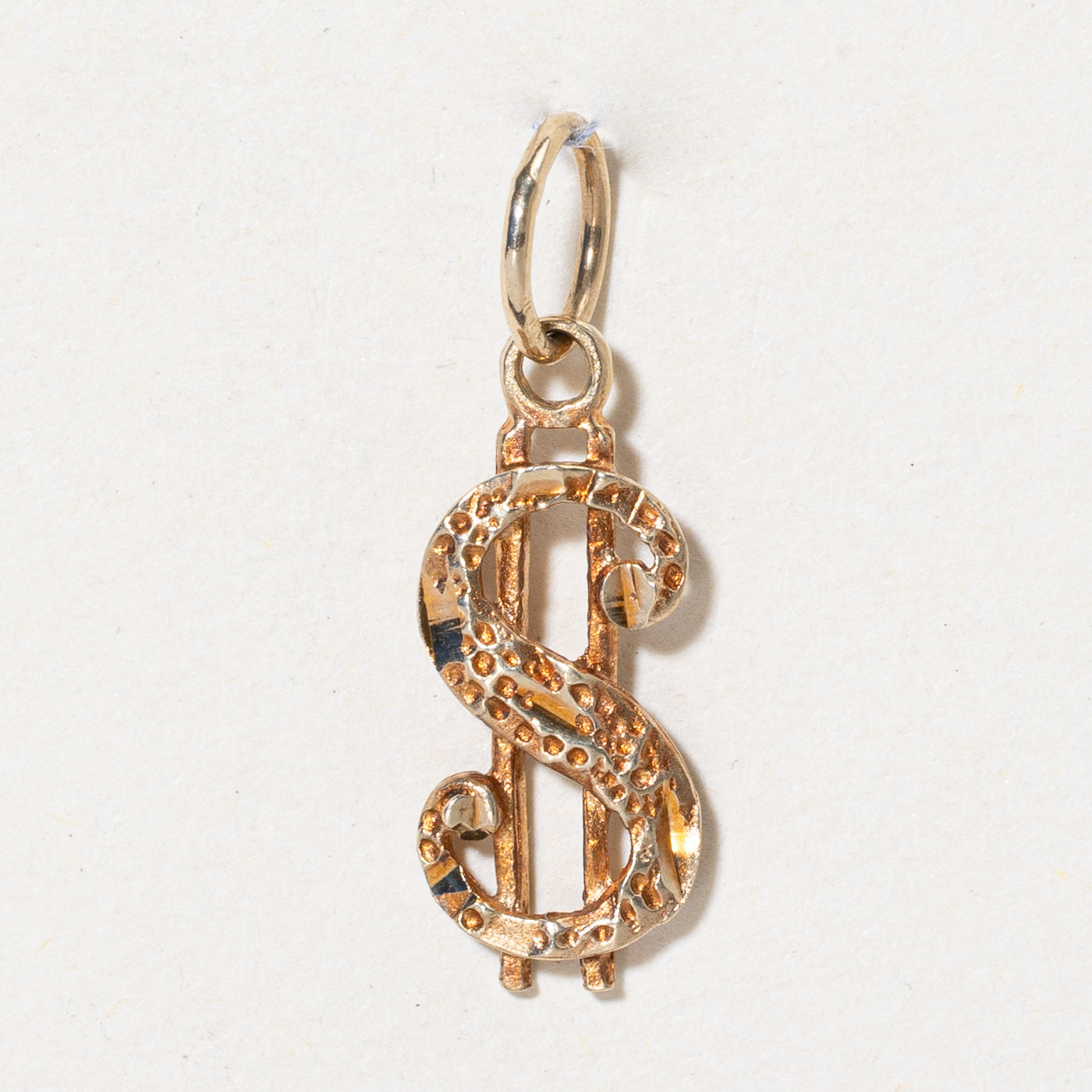 Breloque « $ » en or jaune 10 carats