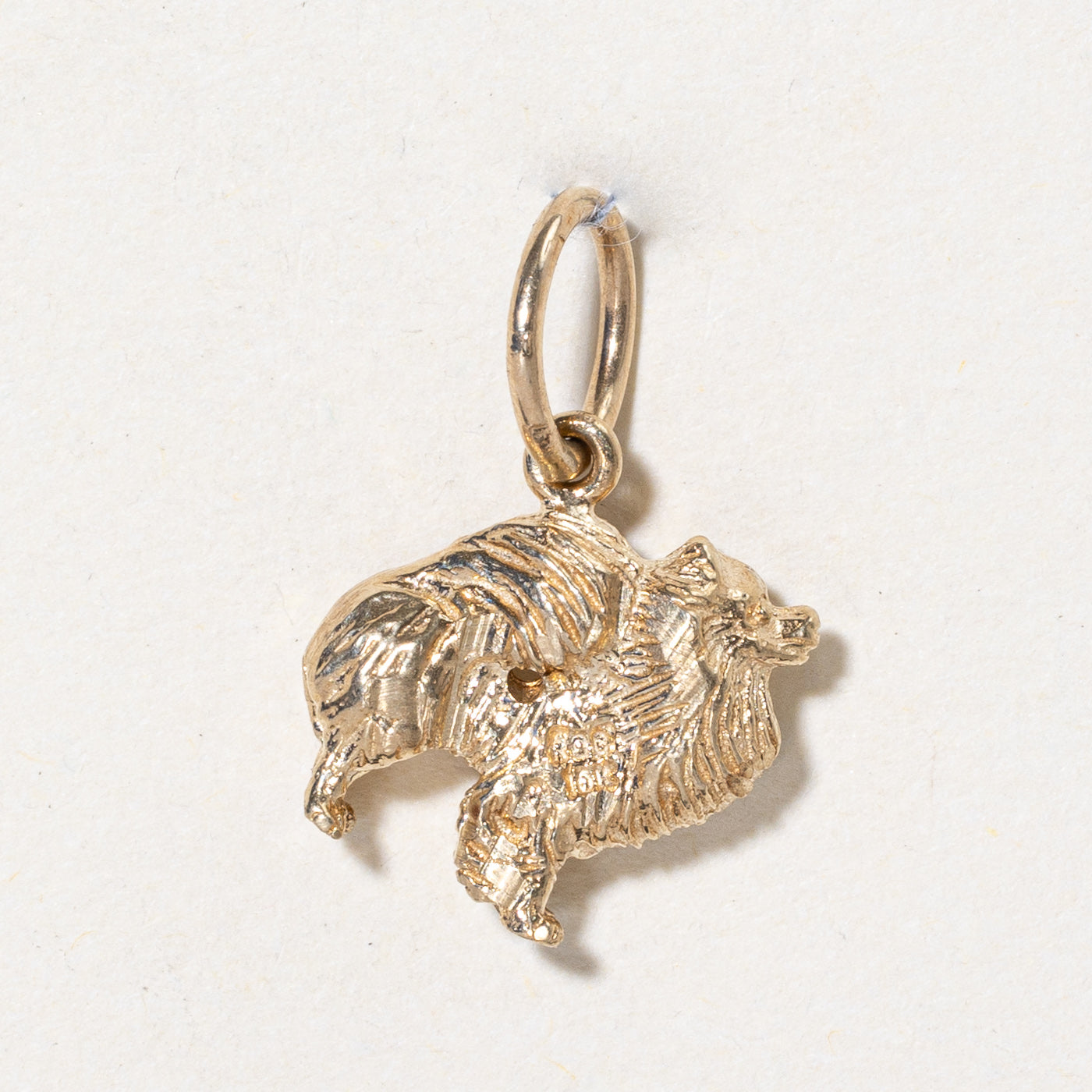 10k Yellow Gold Pomeranian Dog Charm
