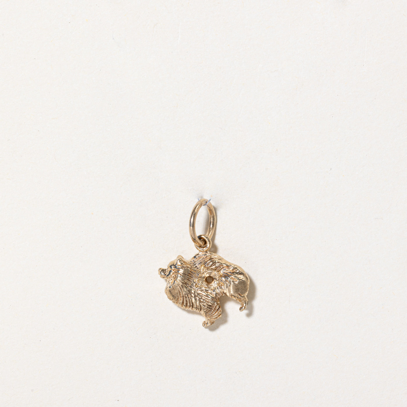 10k Yellow Gold Pomeranian Dog Charm