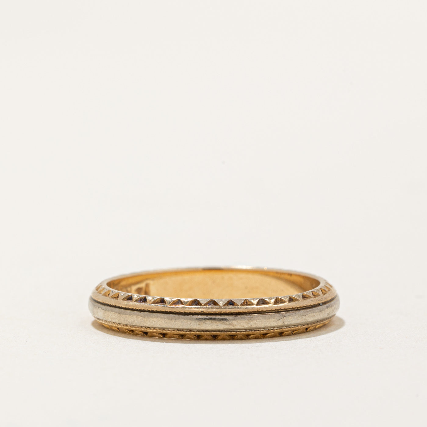 Bague bicolore en or 14 carats | Taille 6,5 |