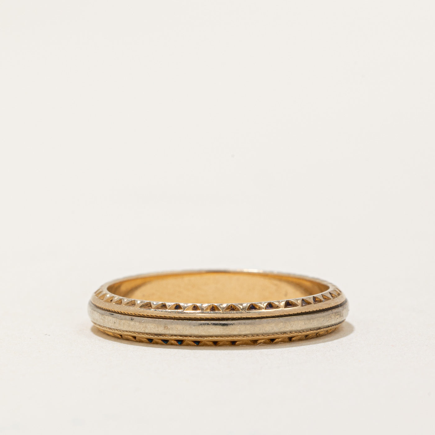Bague bicolore en or 14 carats | Taille 6,5 |