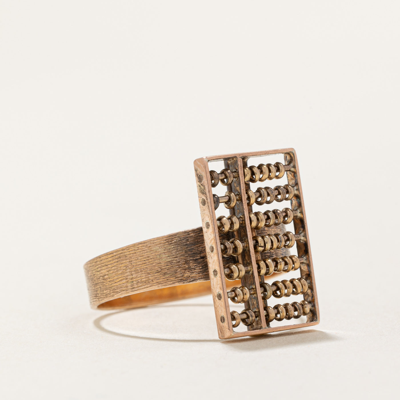 Bague Abaque en or jaune 14 carats | Taille 7,25 |
