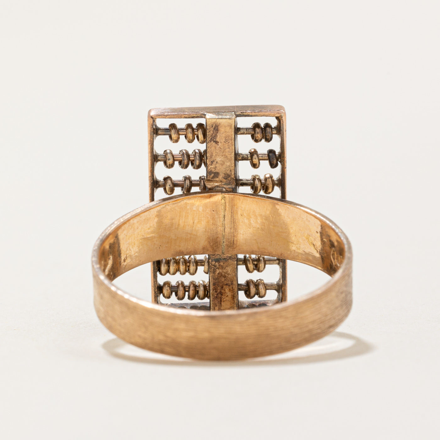 Bague Abaque en or jaune 14 carats | Taille 7,25 |