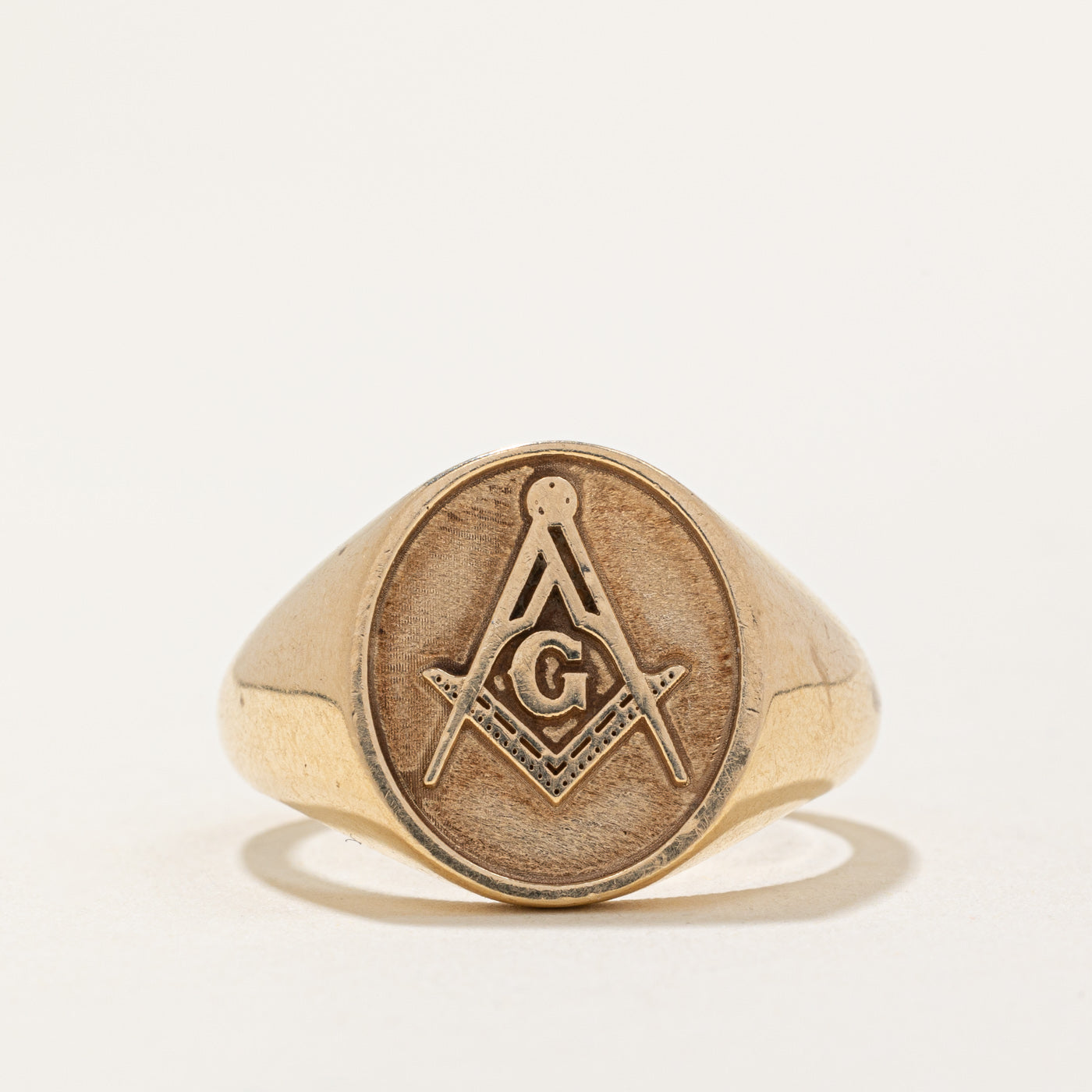 14k Yellow Gold Free Masons Ring | SZ 9.75 |