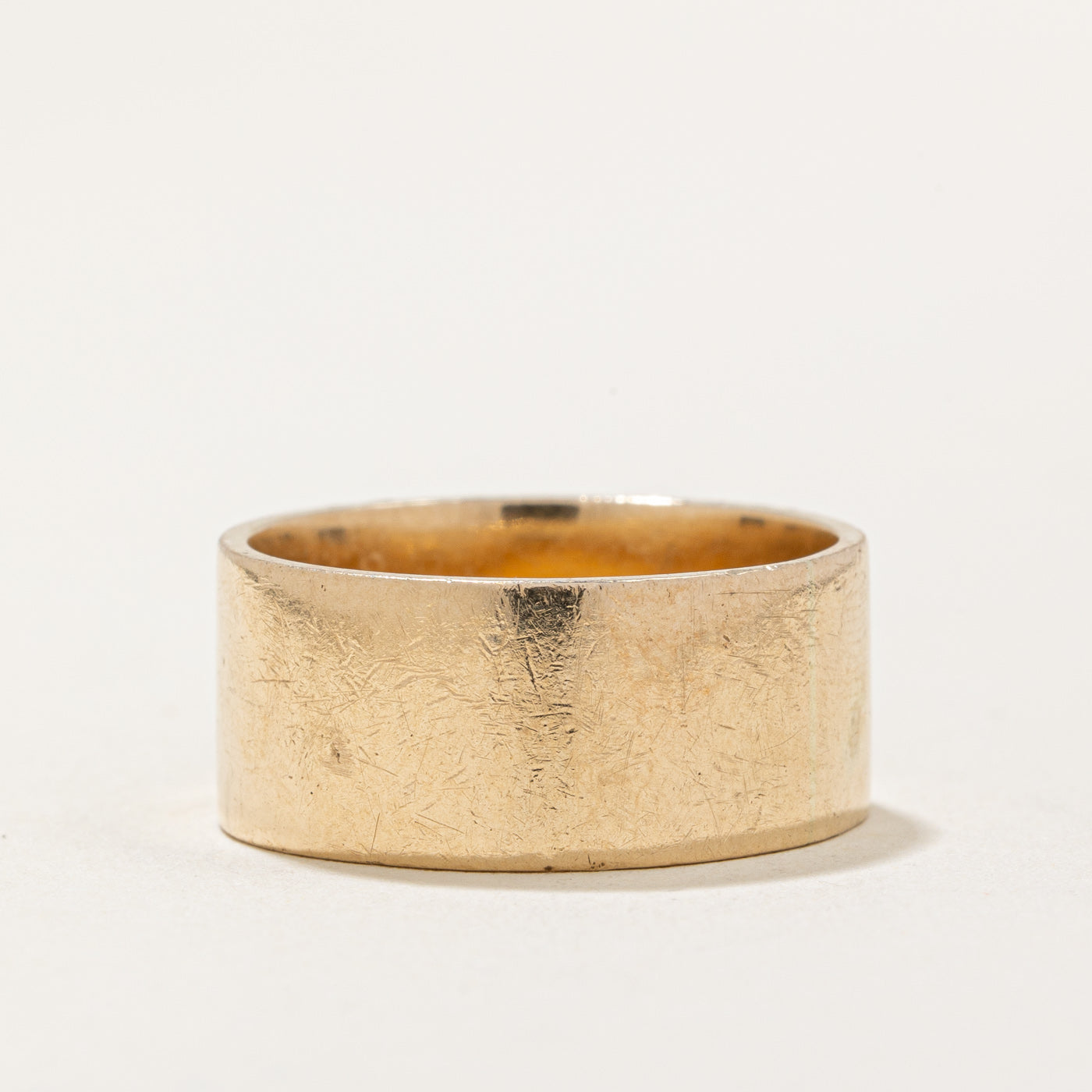 Bague de cigare en or jaune 10 carats | Taille 7,75 |