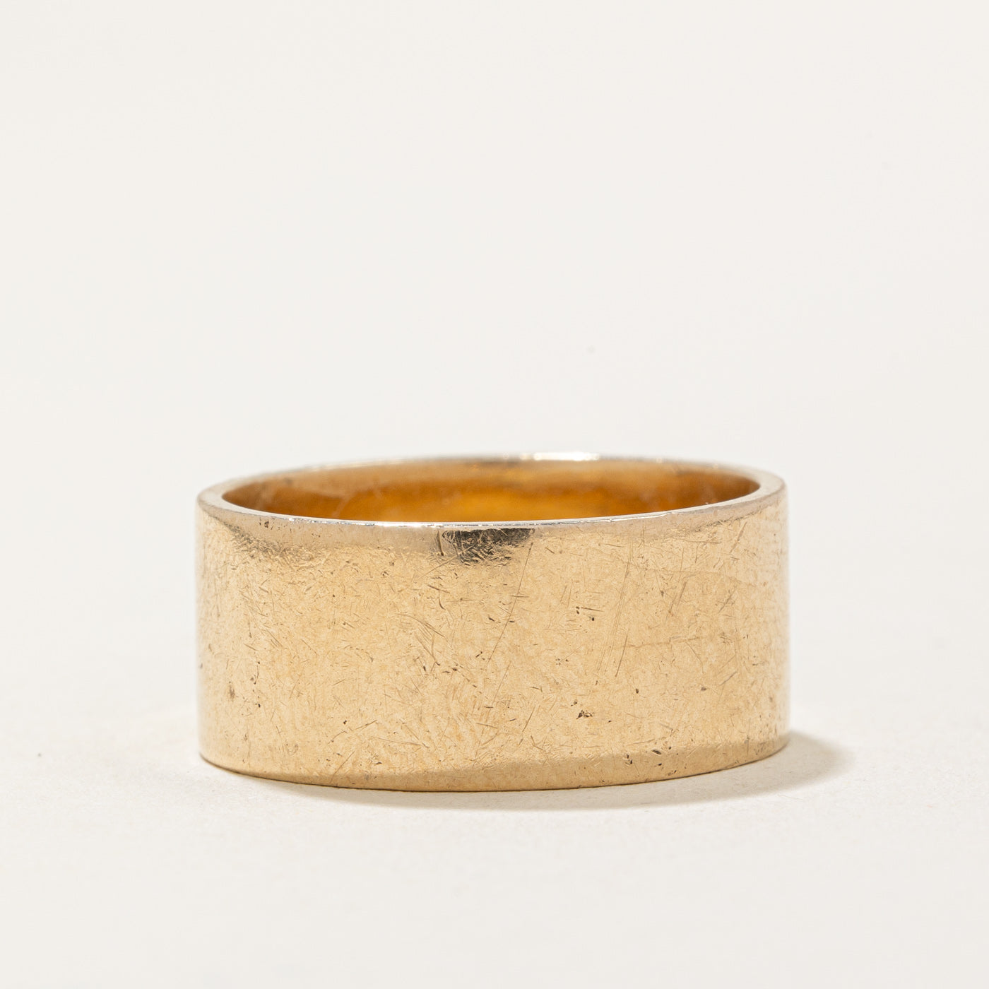 Bague de cigare en or jaune 10 carats | Taille 7,75 |