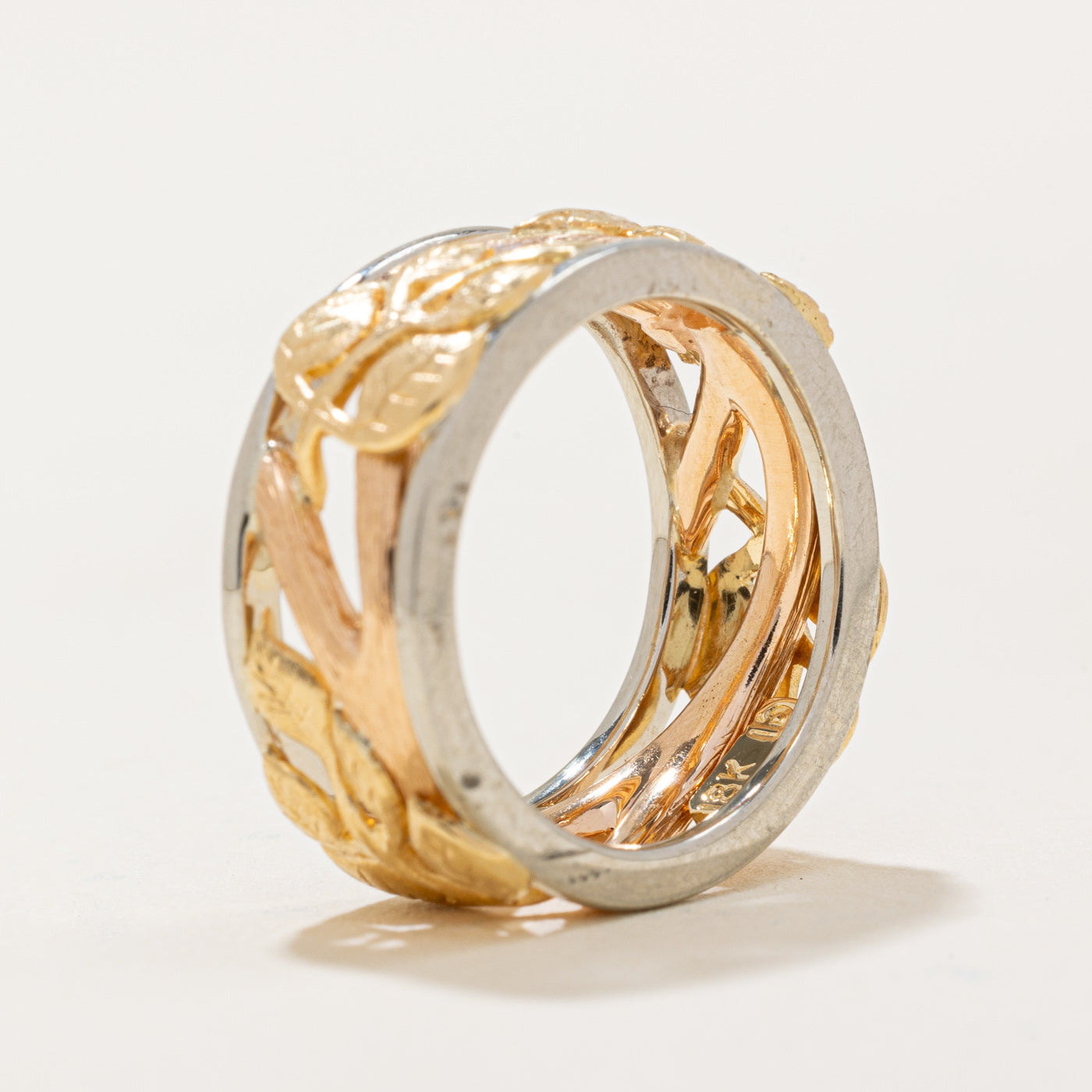 18k Tri Tone Gold Ring | SZ 3.75 |