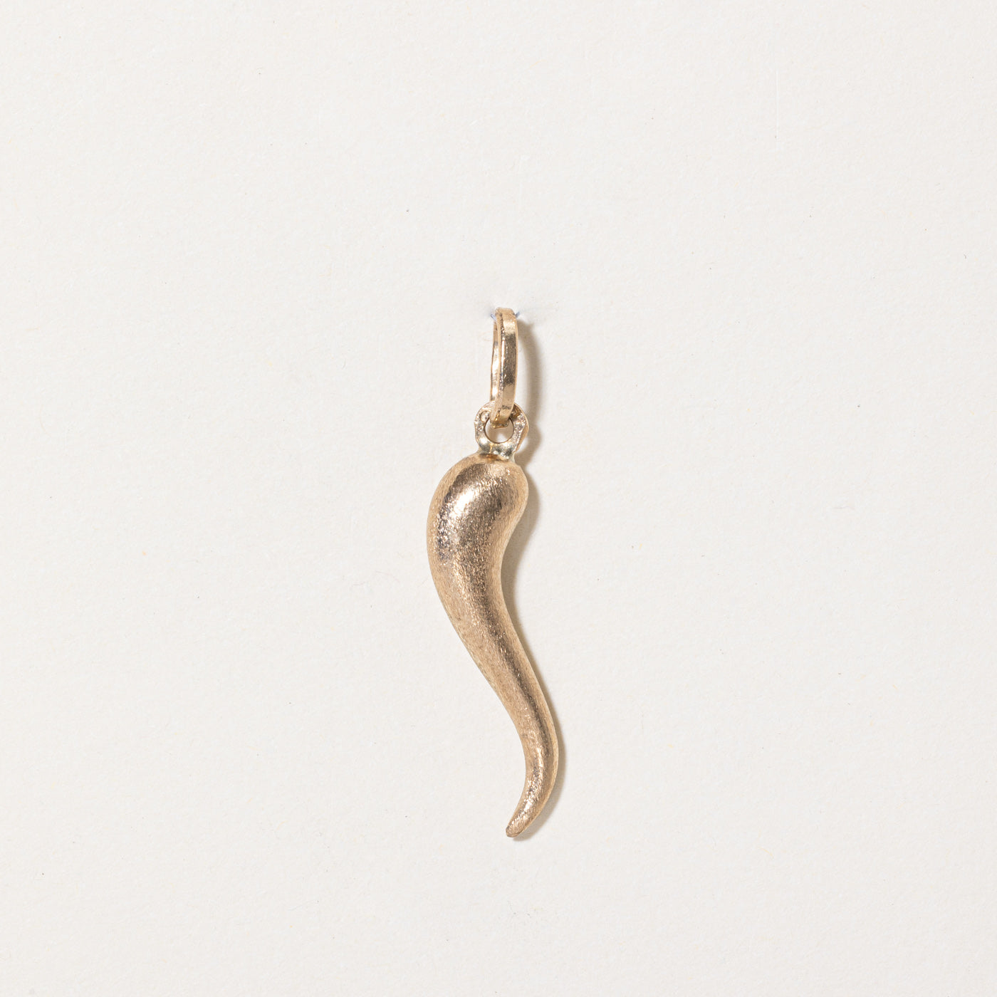 14k Yellow Gold Cornicello Charm