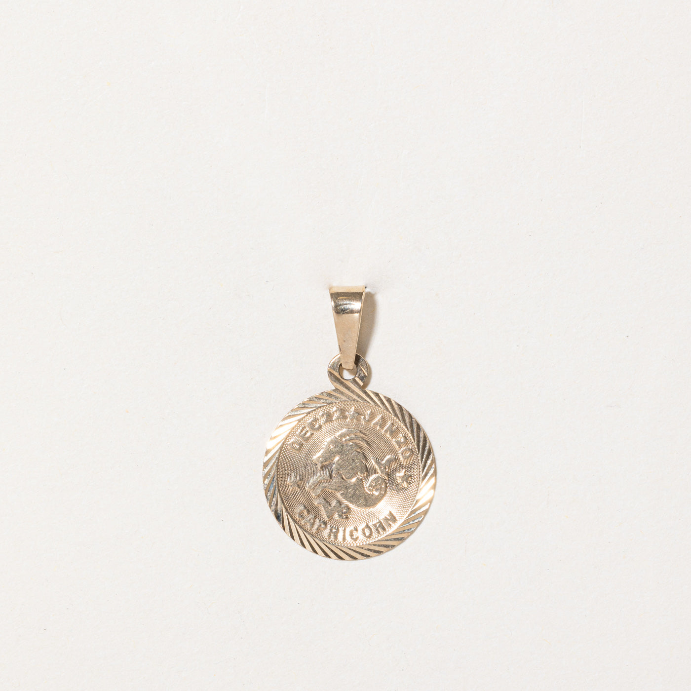 14k Yellow Gold Capricorn Charm