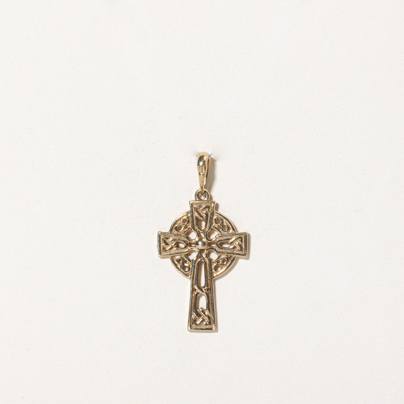9k Yellow Gold Celtic Cross Pendant