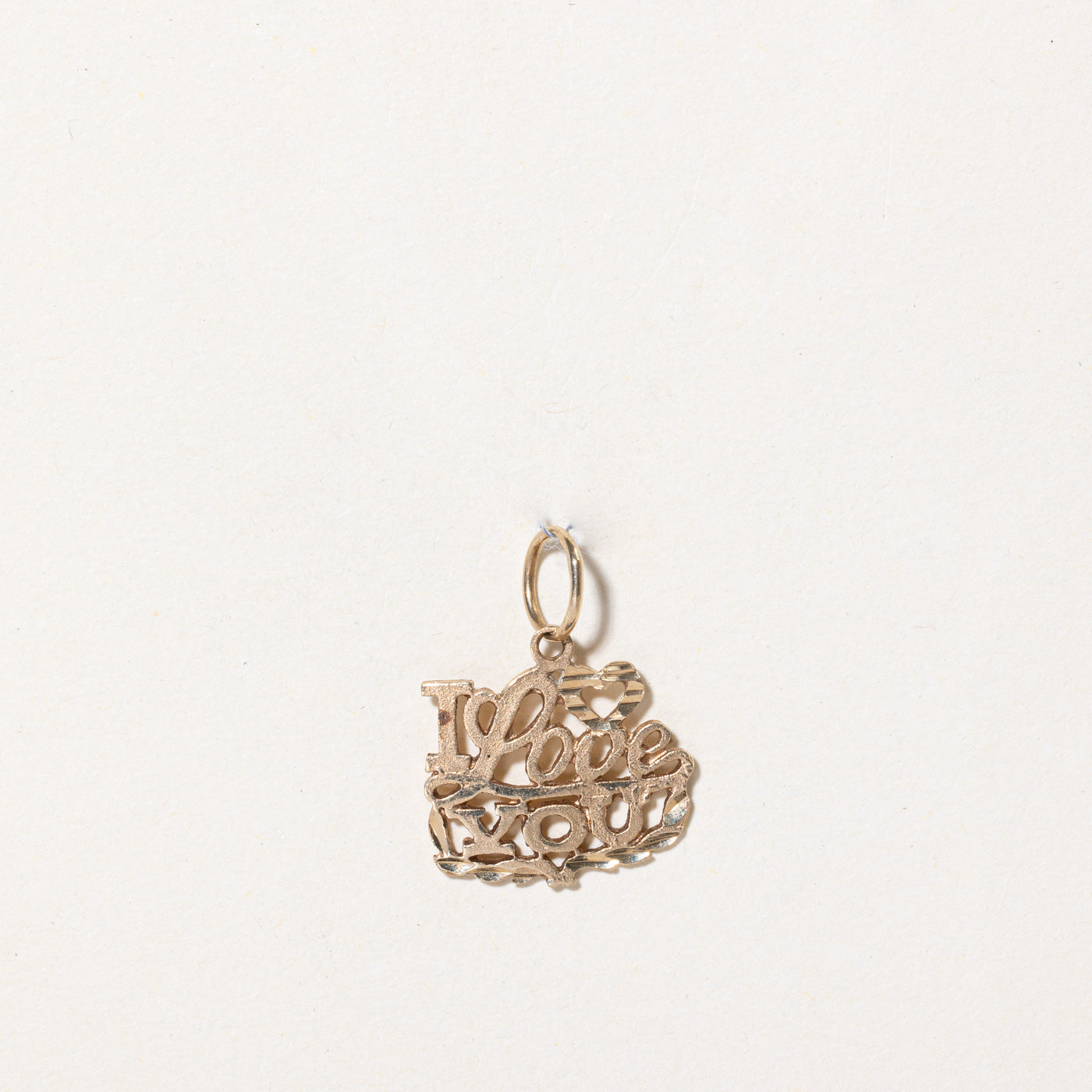 10k Yellow Gold 'I Love You' Charm