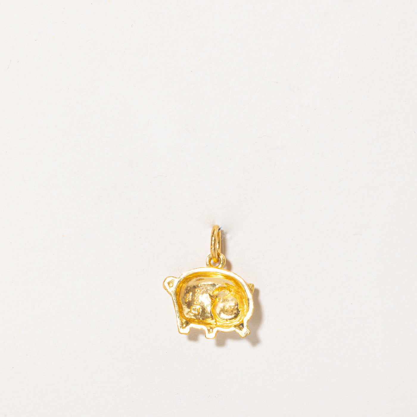 24k Yellow Gold Pig Charm