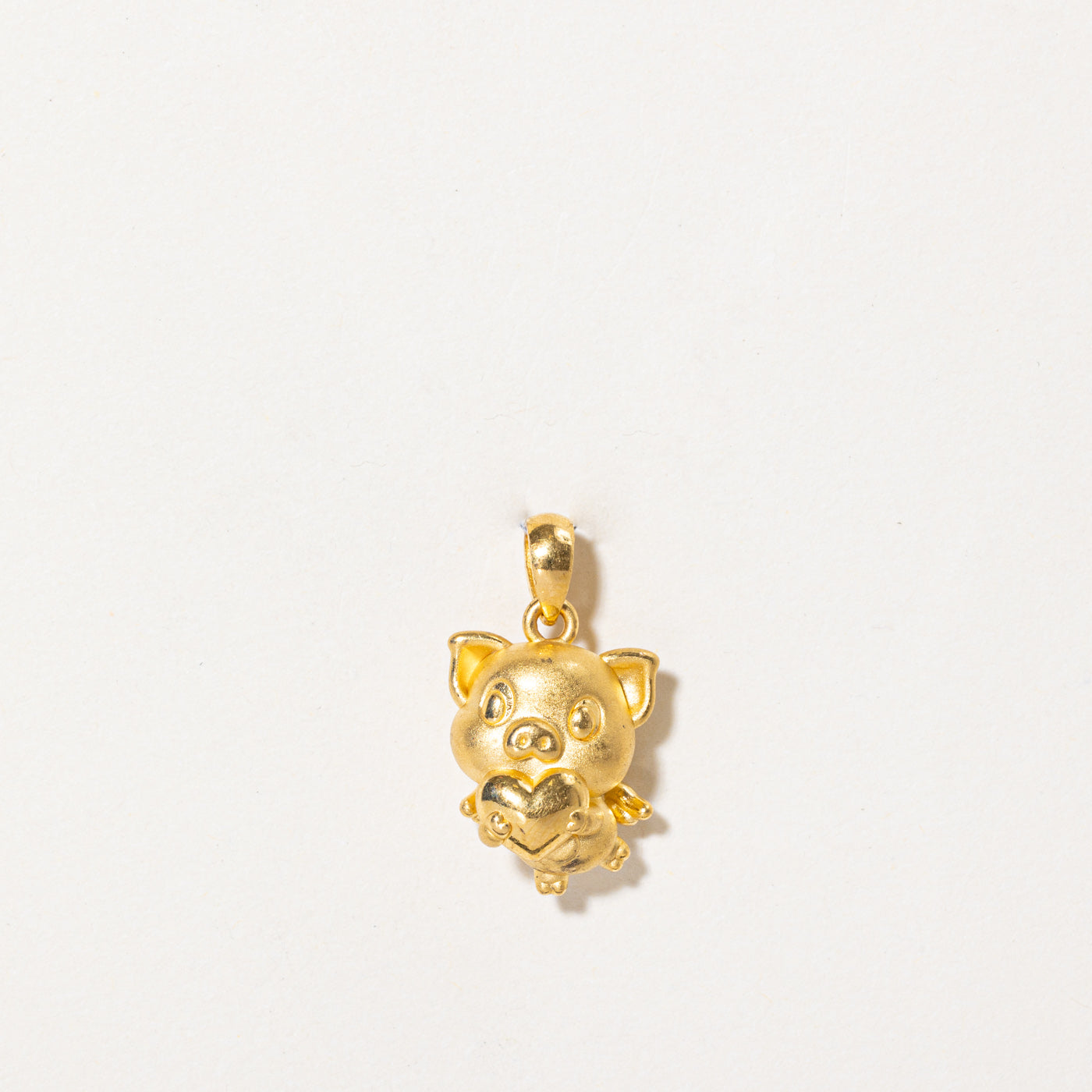 24k Yellow Gold Pig Charm
