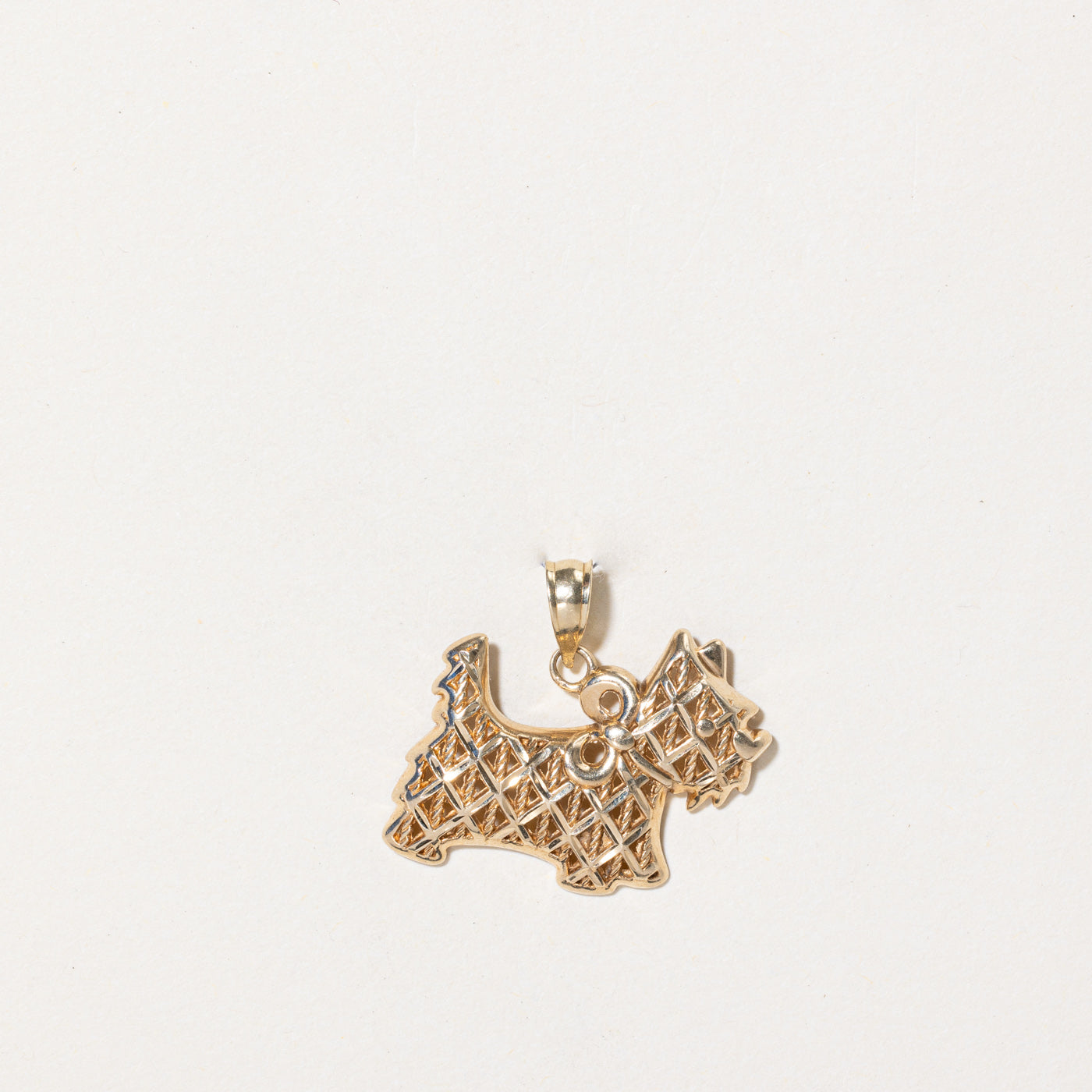 Pendentif West Highland Terrier en or jaune 18 carats