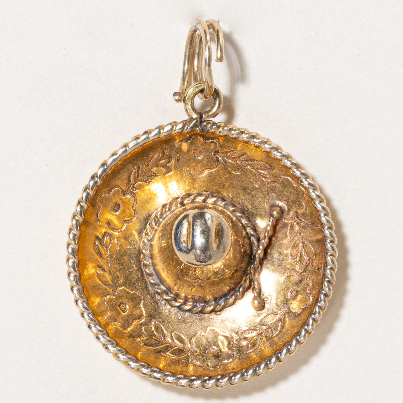 14k Yellow Gold Sombrero Charm