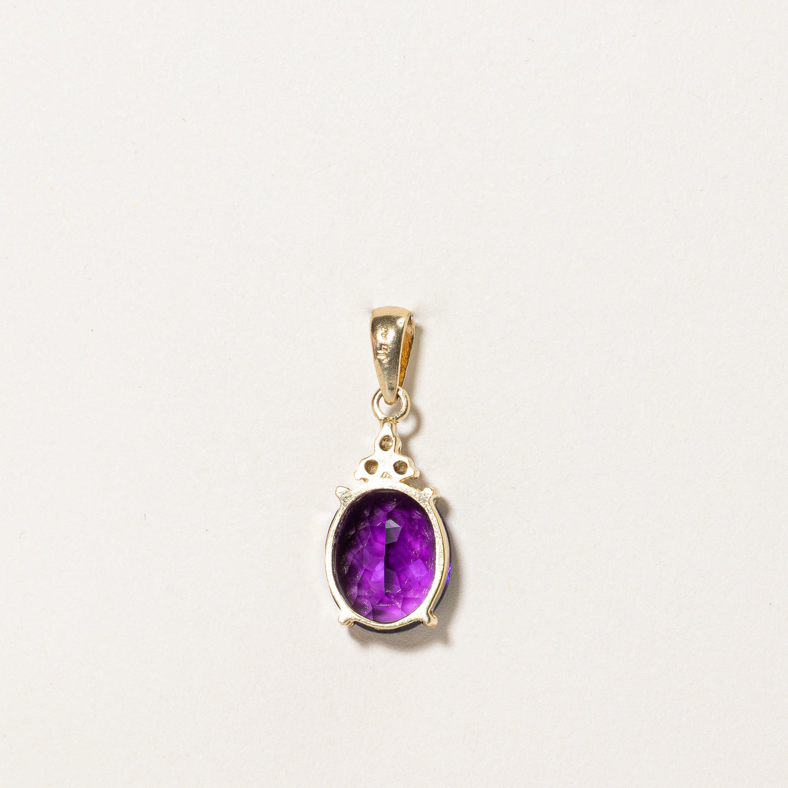 Amethyst & Diamond Pendant | 4.50ct, 0.09ctw |