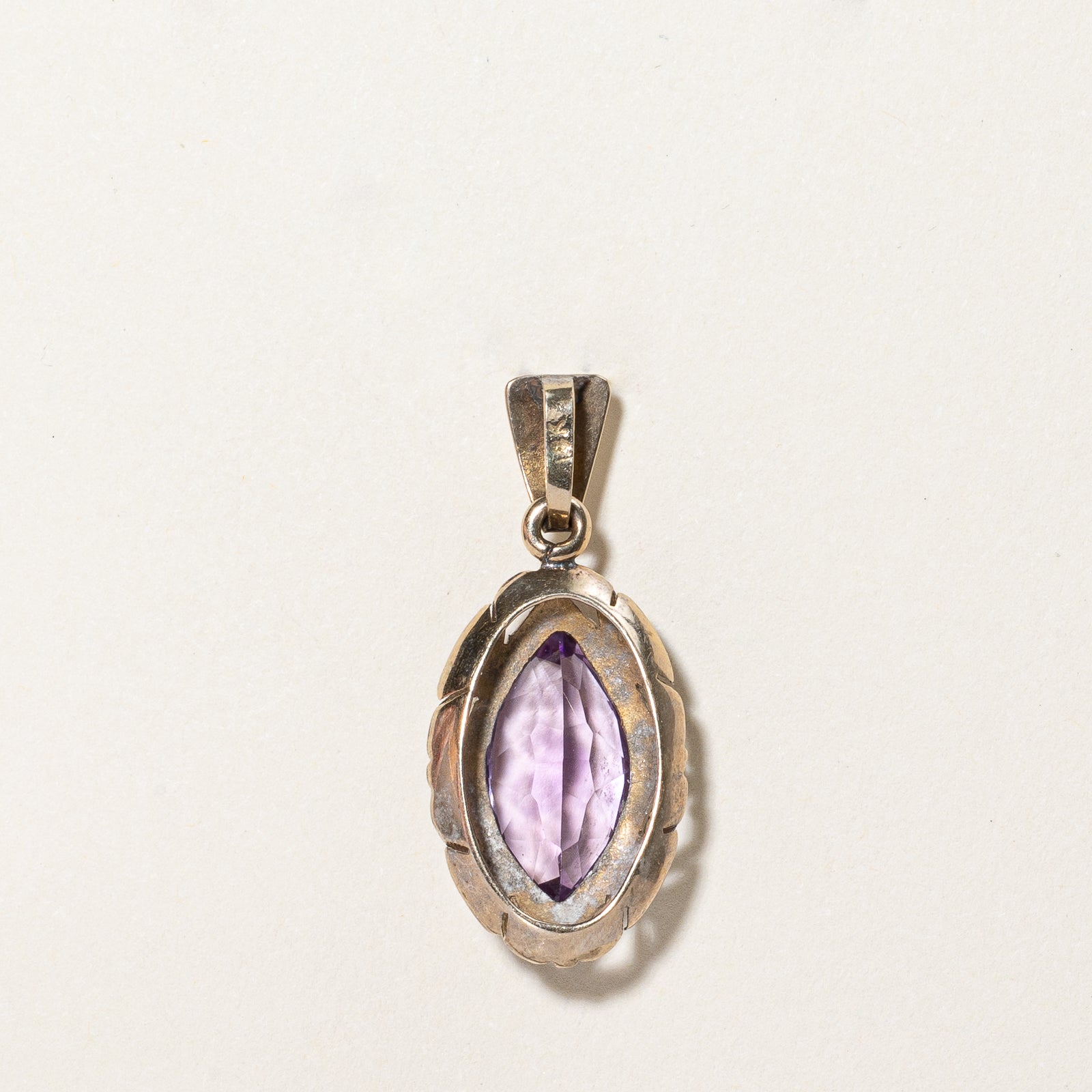 Marquise Cut Amethyst Ornate Pendant | 5.00ct |