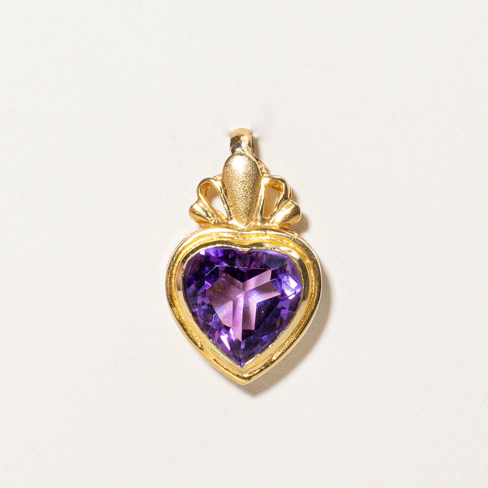 Heart Cut Amethyst Pendant | 4.40ct |