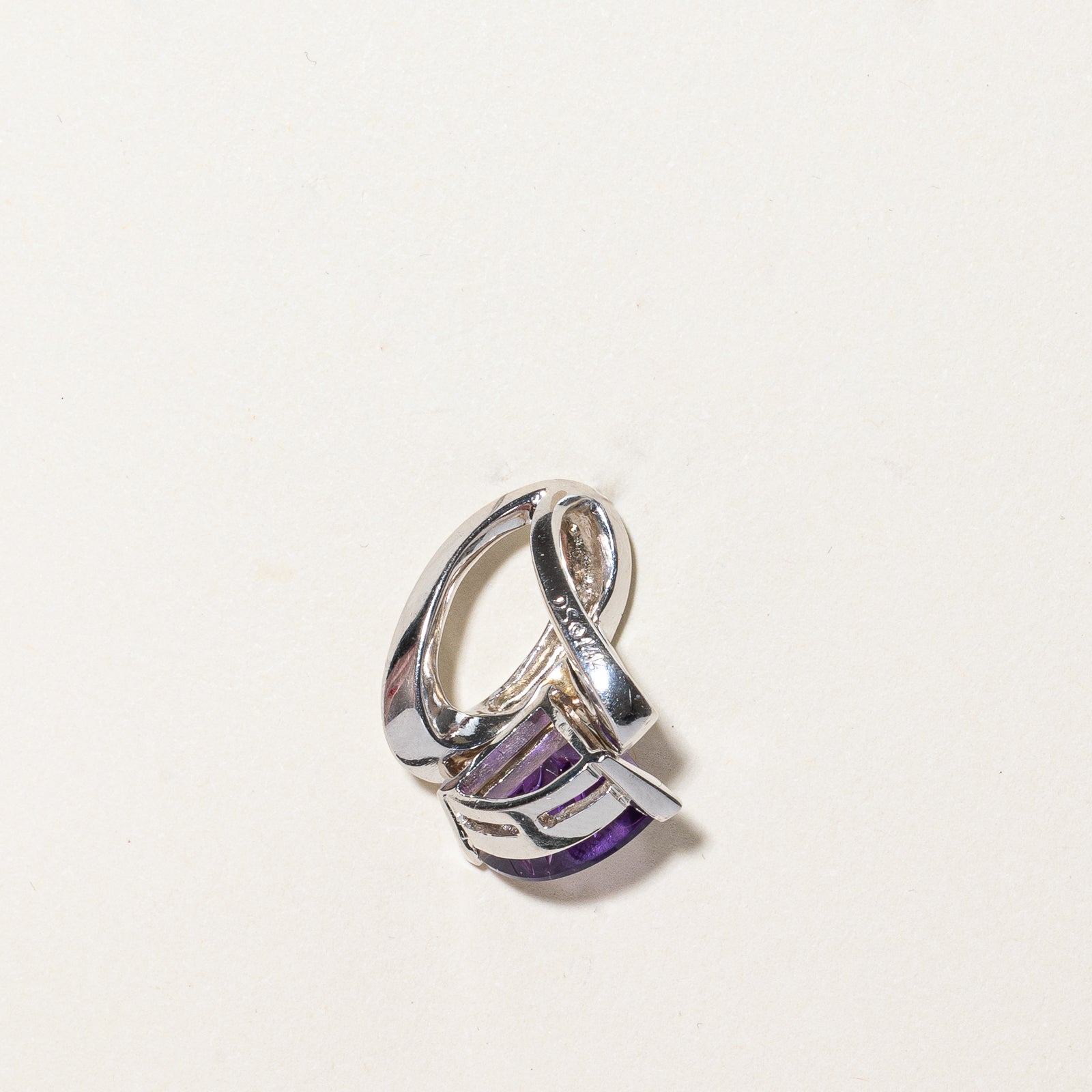 Fan Shaped Amethyst & Diamond Pendant | 2.50ct, 0.46ctw |