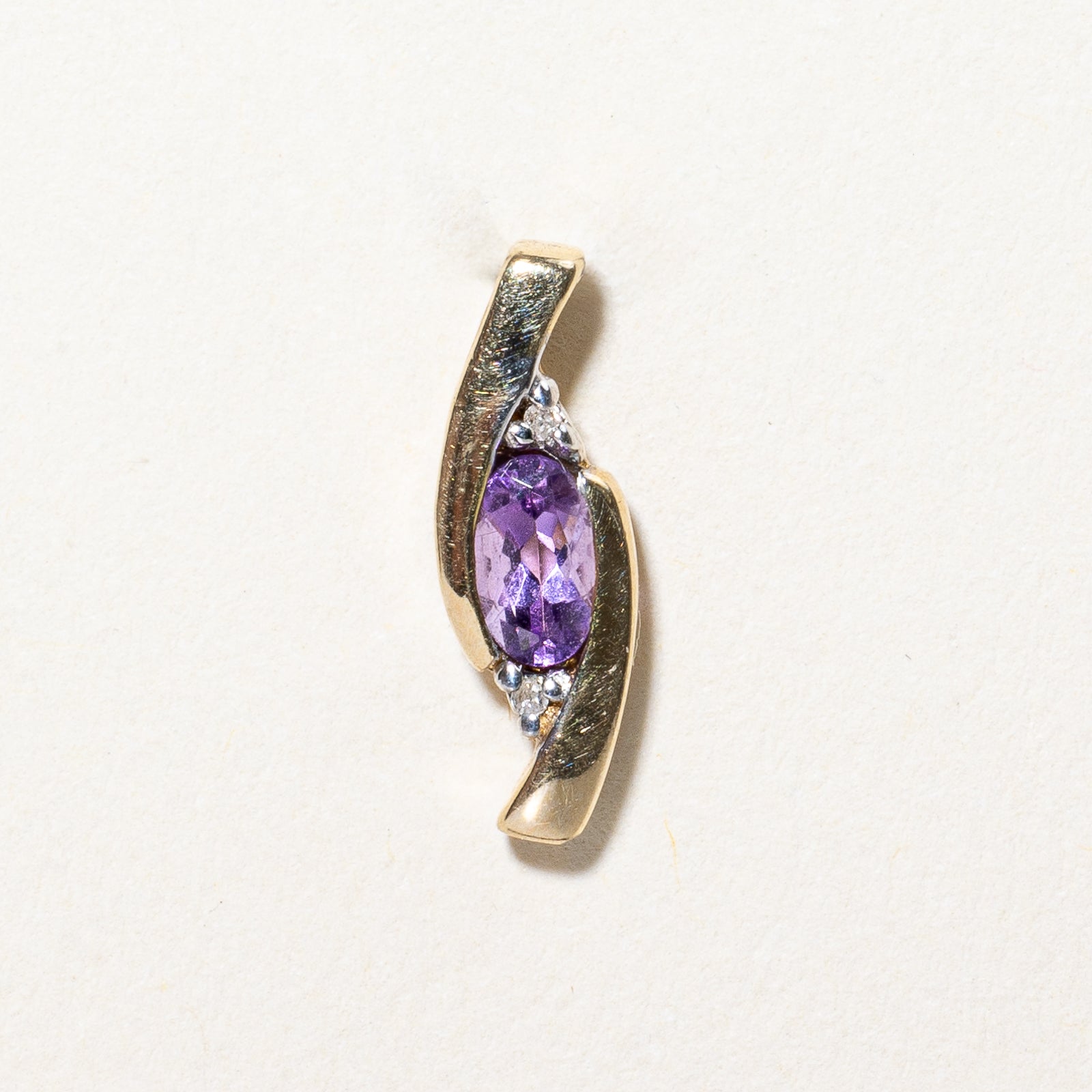 Amethyst & Diamond Pendant | 0.18ct, 0.005ctw |