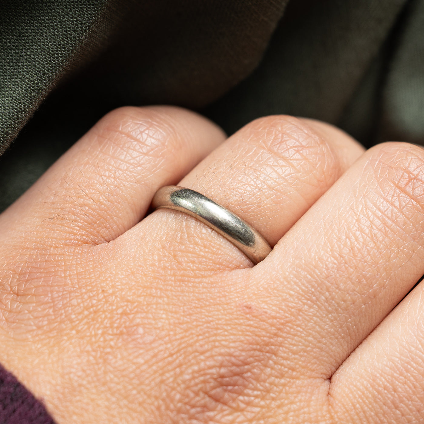 14K White Gold Band | 3.9mm | SZ 7.25