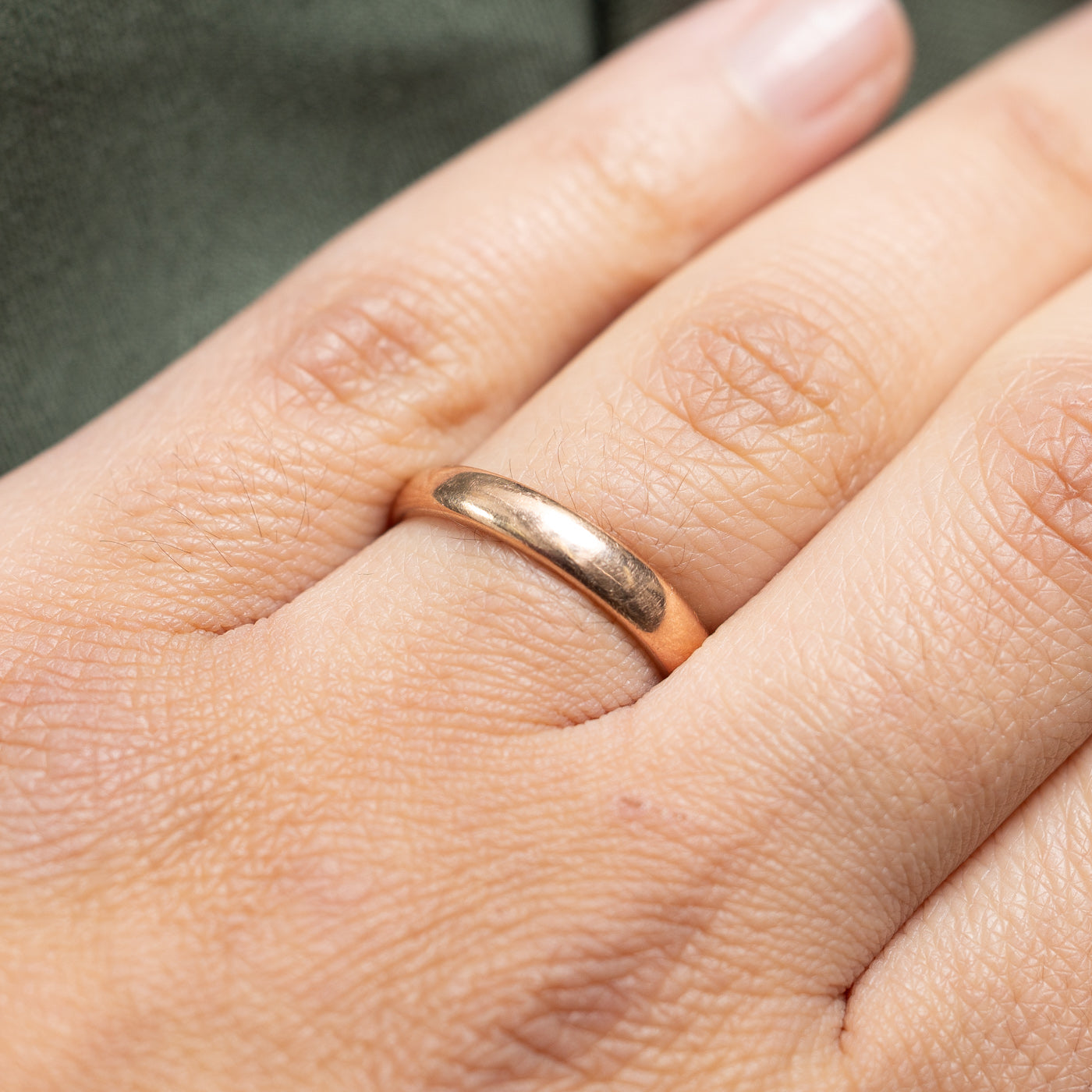 Vintage Canadian 14K Rose Gold Band | 3.5mm | SZ 7.25