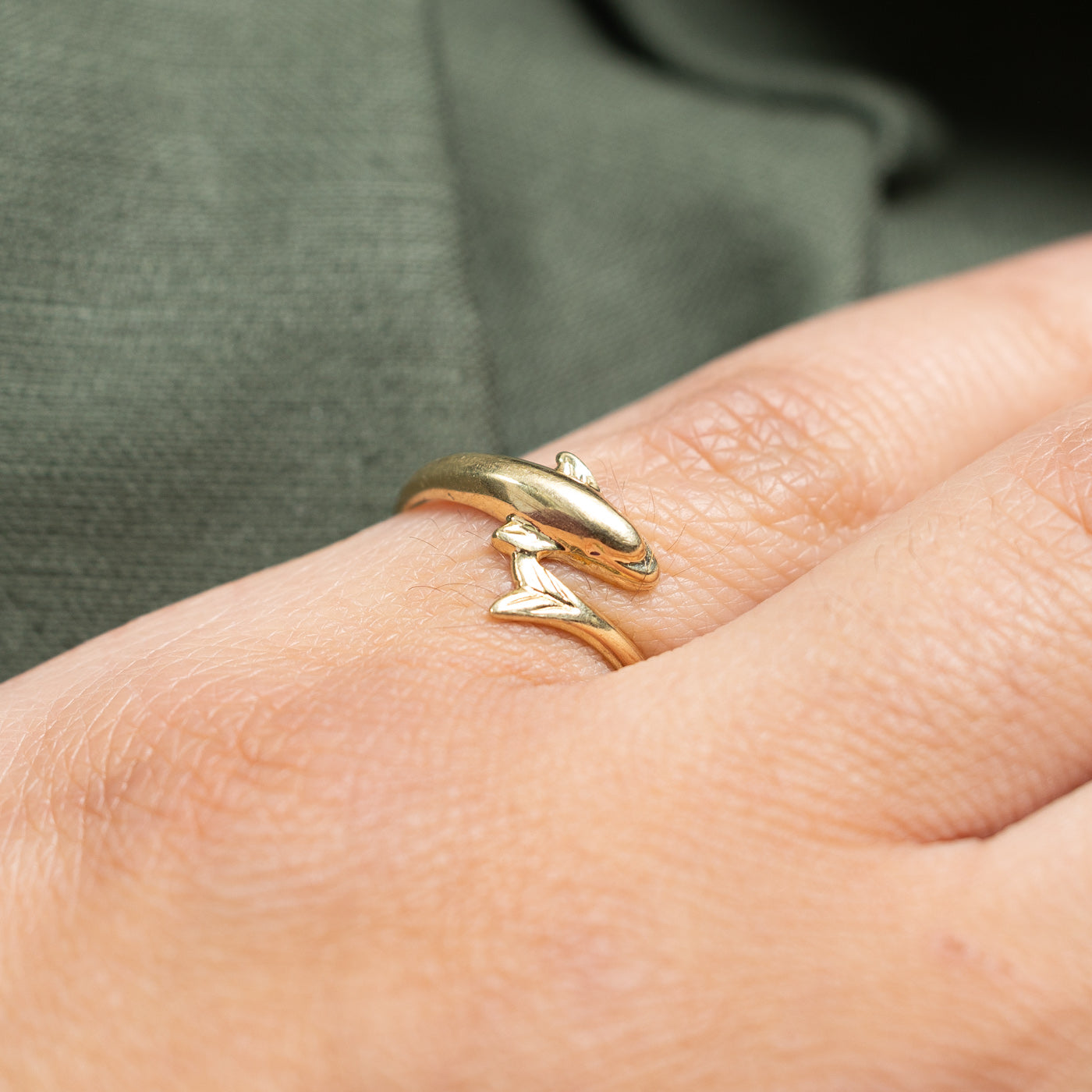 14K Yellow Gold Dolphin Bypass Ring | SZ 5.75