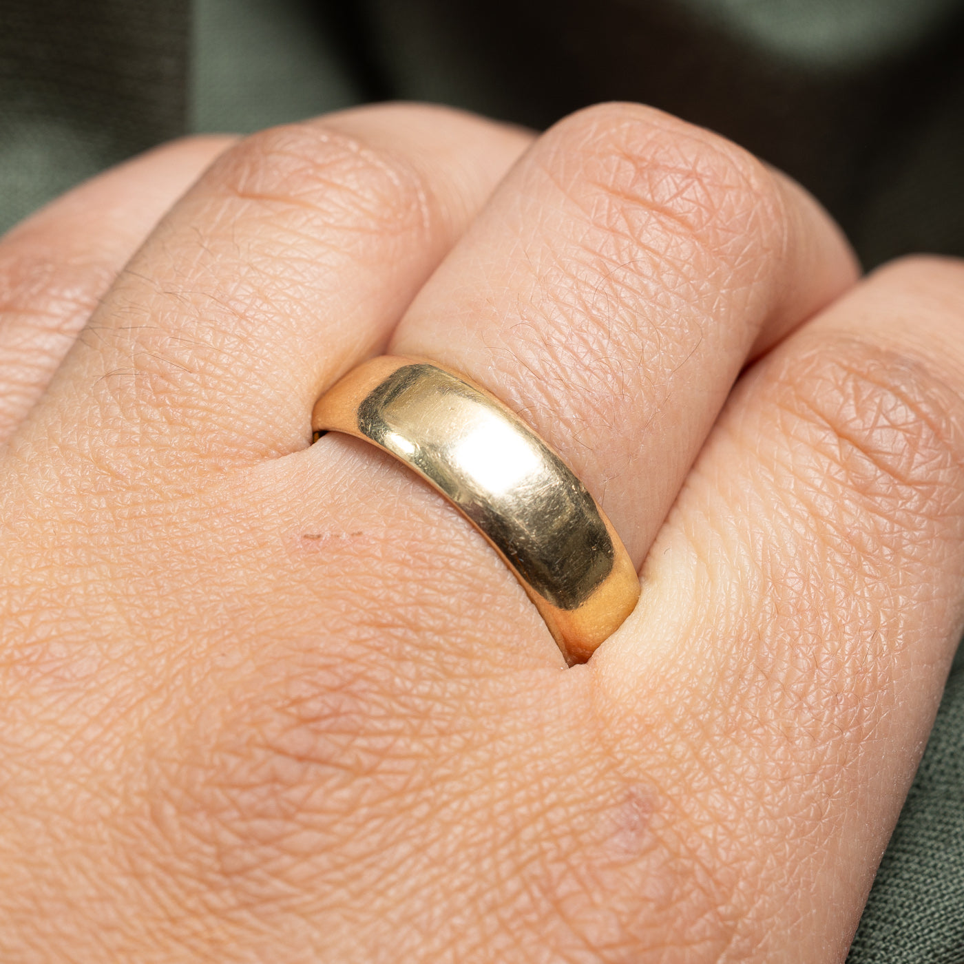 Vintage 14K Yellow Gold Band | 7.0mm | SZ 10.75